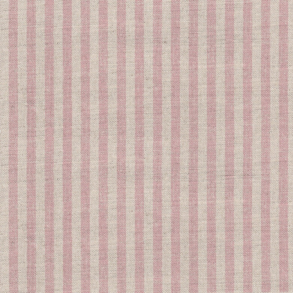 Lulworth Stripe Fabric - Soft Heather Pink Cotton Blend for Upholstery, Curtains & DIY Home Decor Projects