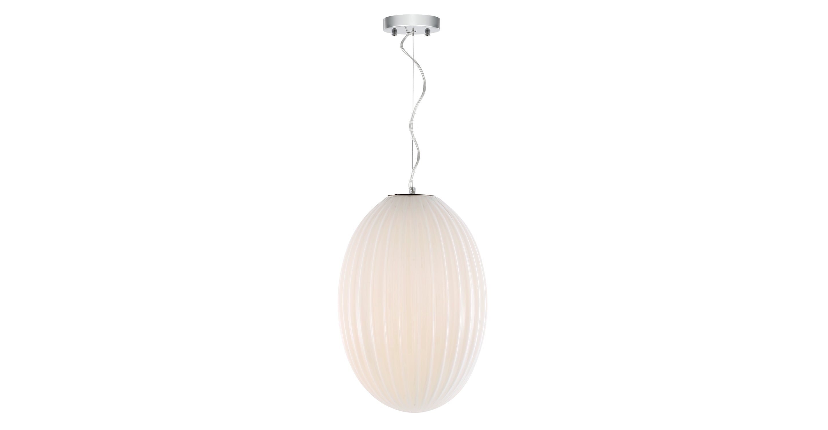 Opal 12 Glass Pendant Light - Elegant White Frosted Glass Shade for Dining Room, Kitchen Island & Bedroom Lighting
