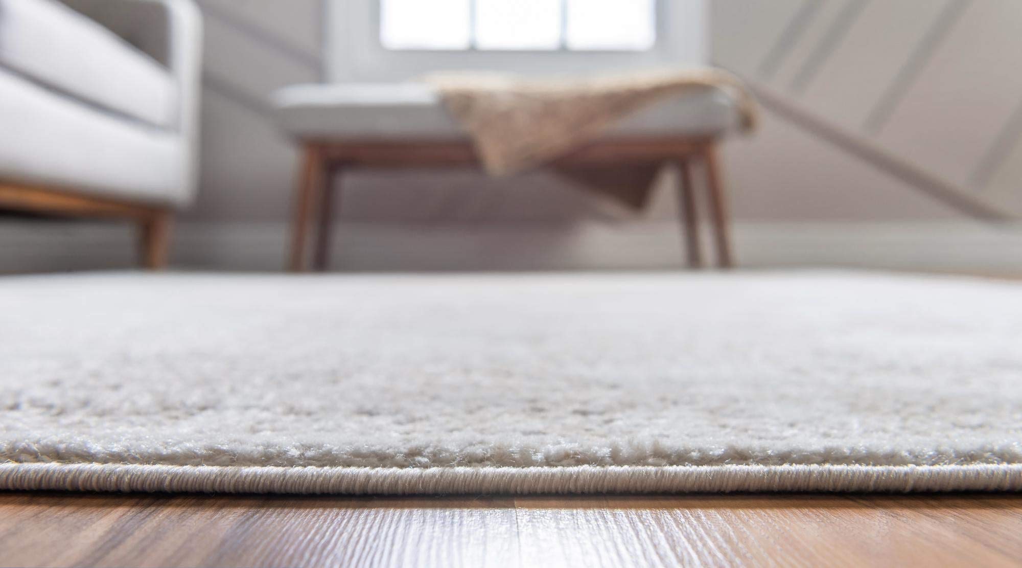 Premium 12 Ft Ivory Low-Pile Runner Rug - Oregon Collection by Rugs.com | Non-Slip Hallway & Entryway Carpet for High Traffic Areas | Perfect for Home, Office & Apartment Decor