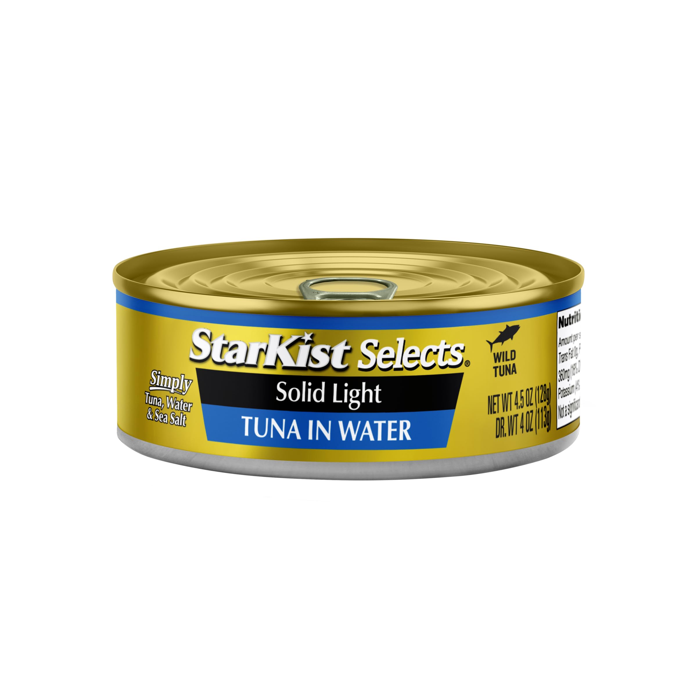 StarKist Selects Solid Light Tuna in Water Can, 4.5 Ounce (Pack of 12) - Perfect for Salads, Sandwiches, and Healthy Snacks