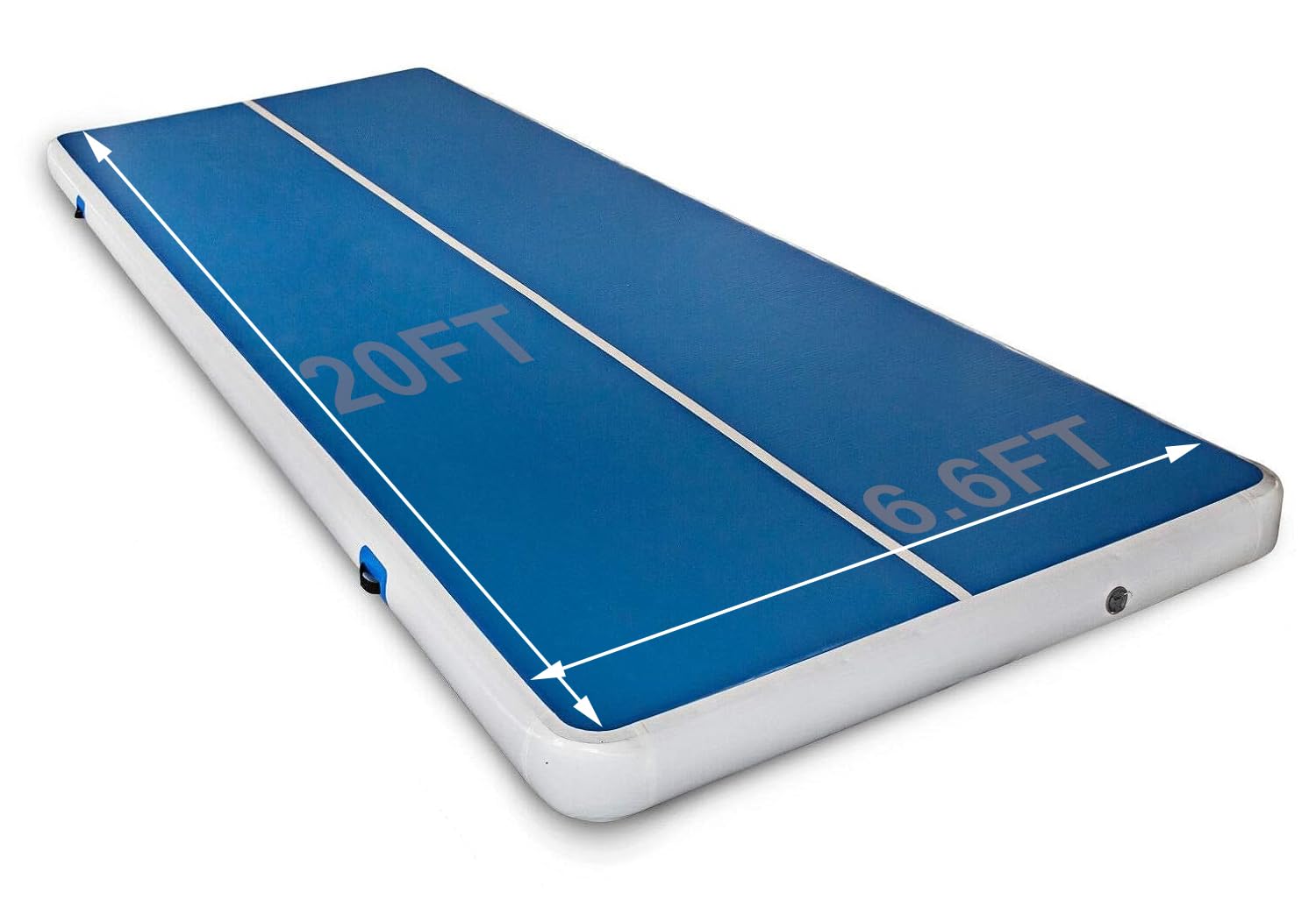 20FT x 6.6FT x 8 Inches Inflatable Gymnastics Air Track Mat with Electric Pump - Thick Tumbling Mat for Home Gym, Yoga, Cheerleading, Training & Water Exercises - Perfect for Indoor/Outdoor Fitness & Sports Practice