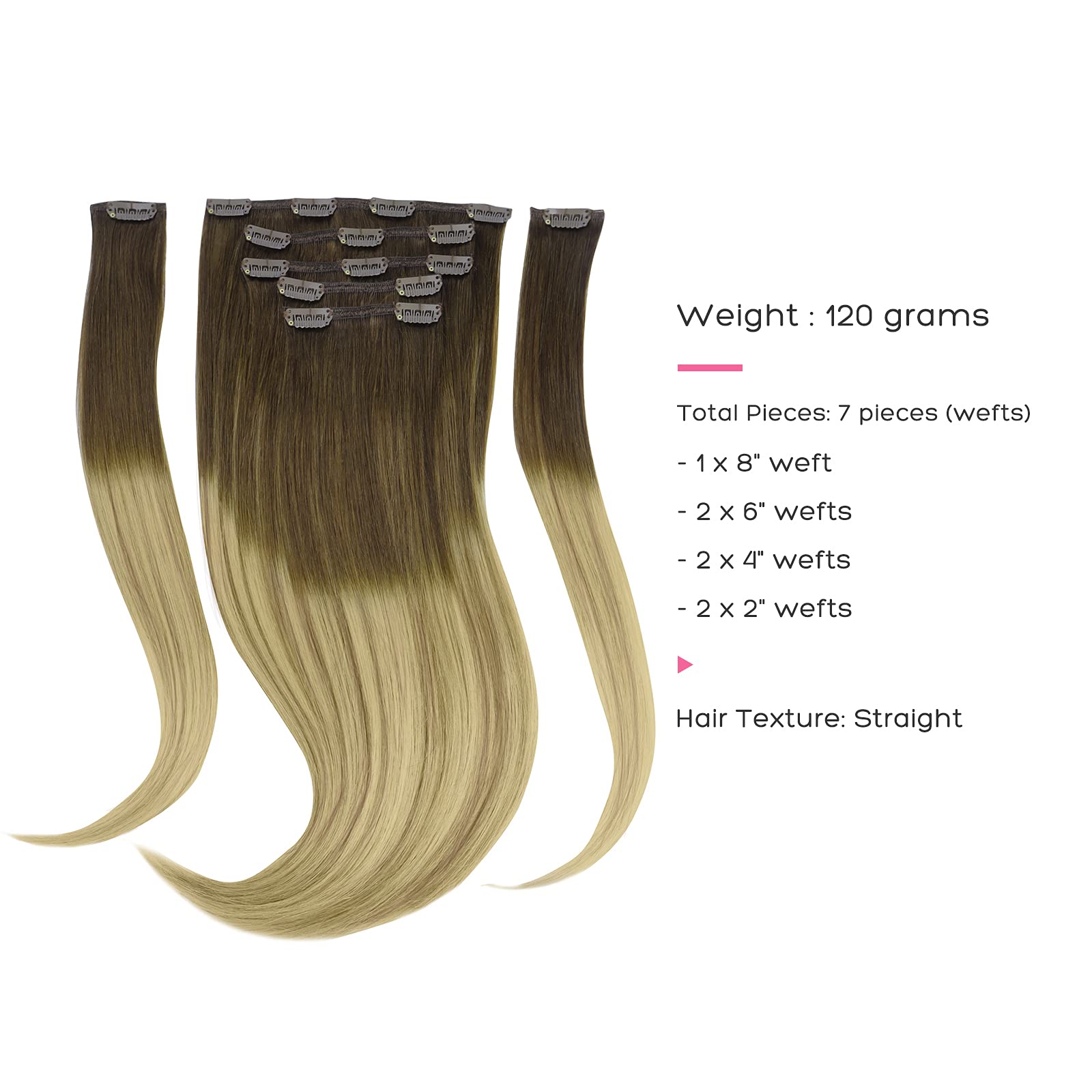 Marat Clip-In Human Hair Extensions 24