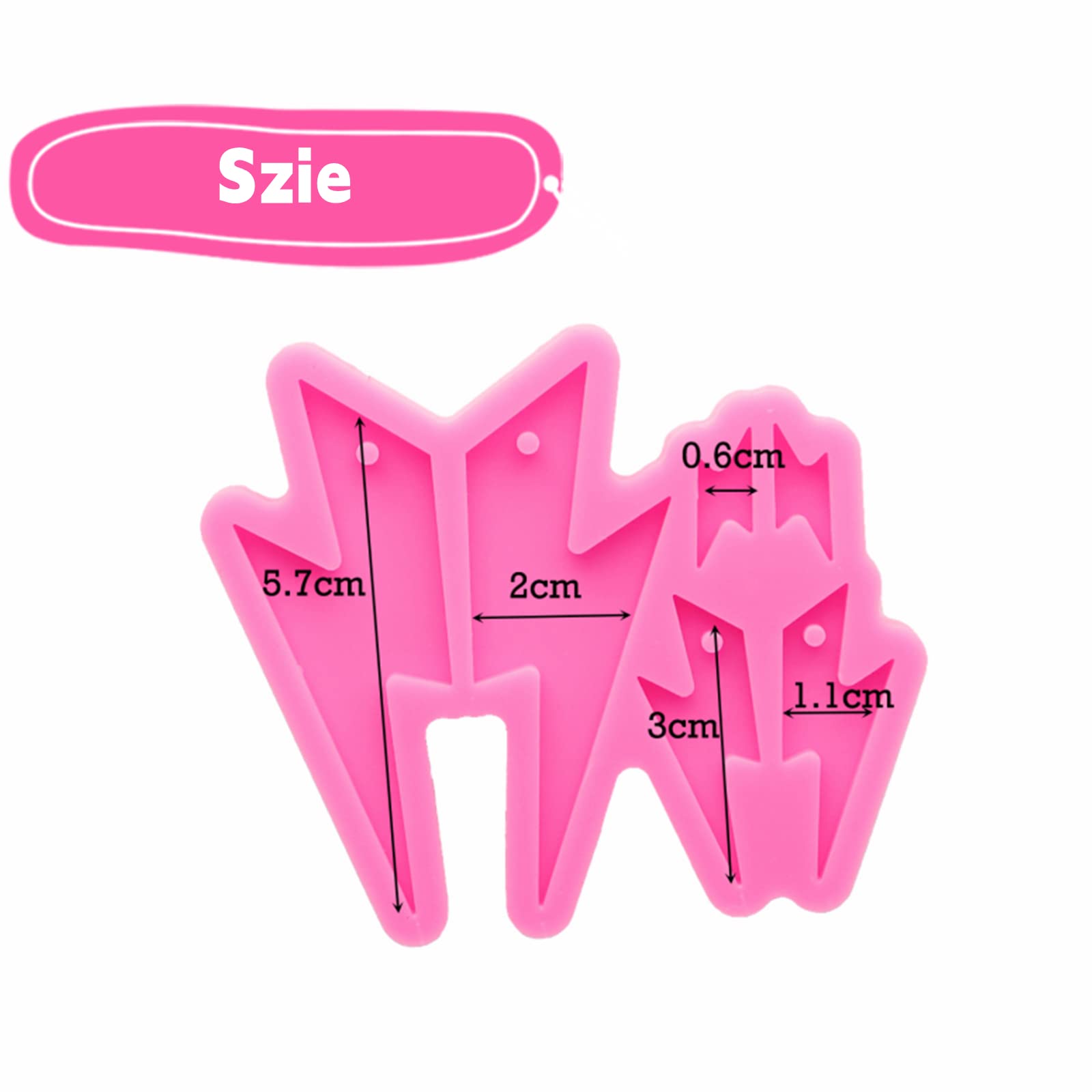 Lightning Bolt Resin Earring Mold - 4 Cavity Silicone Jewelry Molds for DIY Epoxy Resin Casting - Perfect for Making Unique Earrings, Necklace Pendants & Handmade Jewelry Crafts (Great for Gifts, Parties & Creative DIY Projects)
