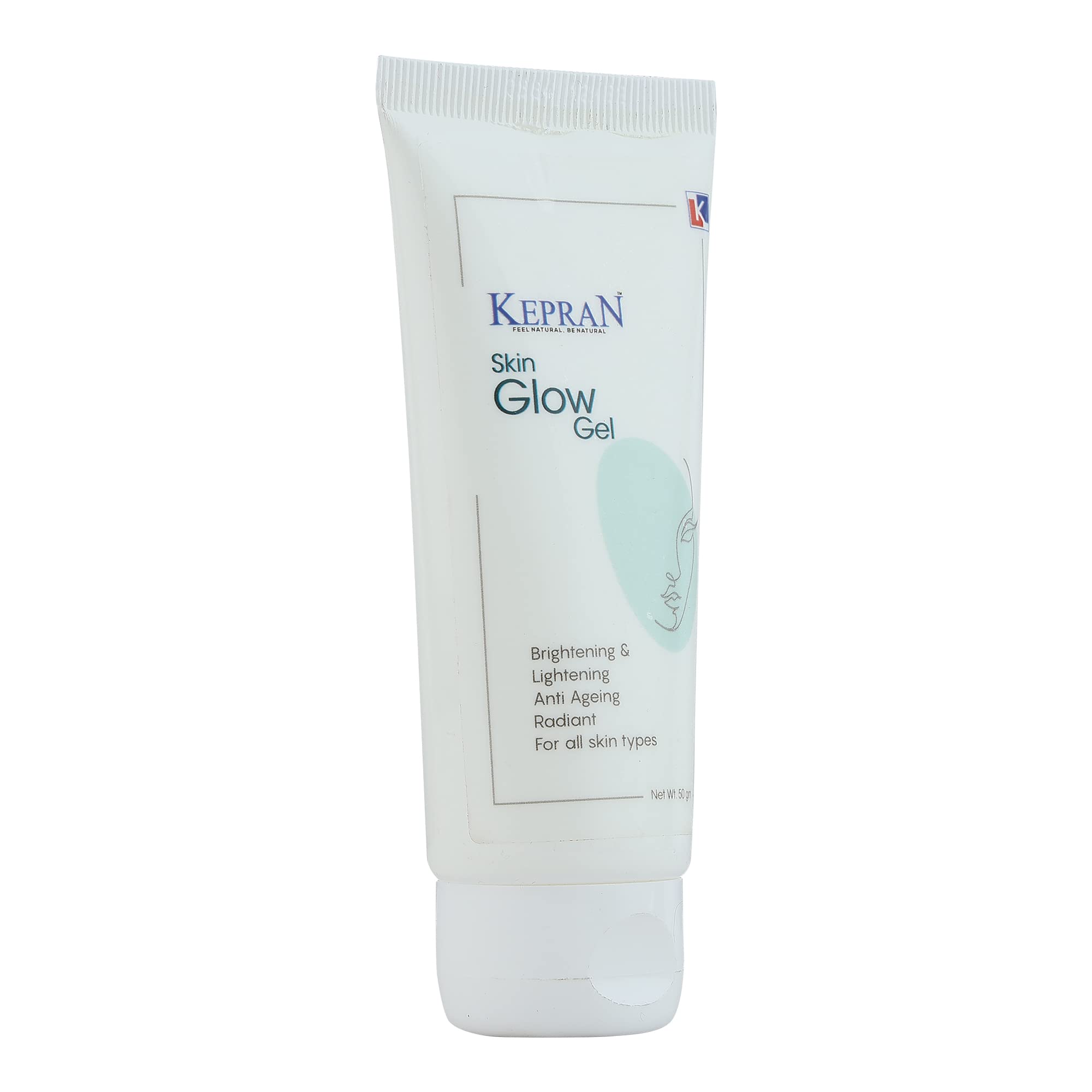 Kepran Skin Glow Gel - Daily Face Moisturizer for Oily & Acne-Prone Skin | Brightening & Whitening Gel (50g) | Perfect for Morning/Night Skincare Routine & Makeup Prep