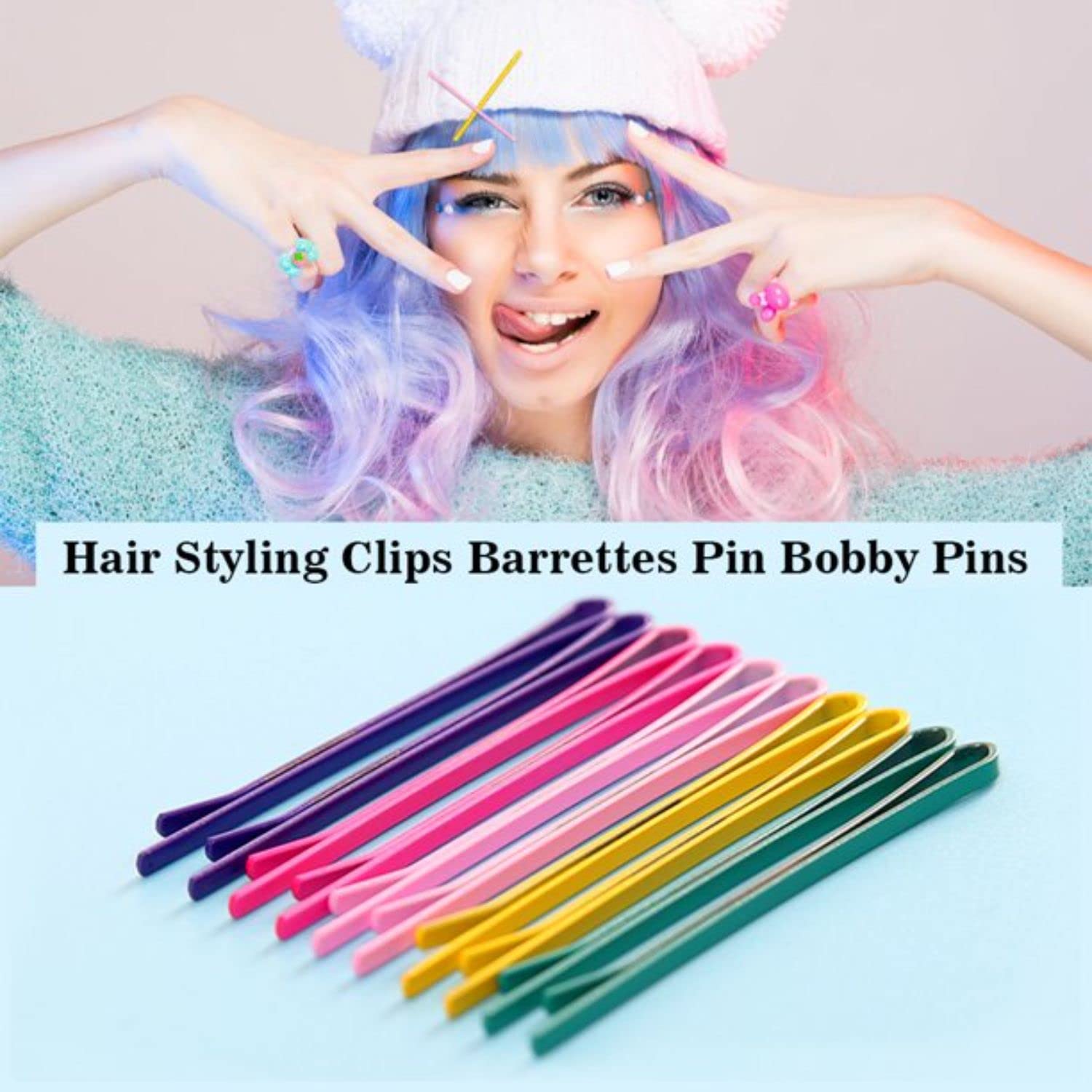 BELICIA 50 Pcs Bobby Pins - Strong Metal Hair Clips for Women, Hair Barrettes for Fine & Thick Hair - Perfect for Updos, Braids, Bun Hairstyles & Everyday Use
