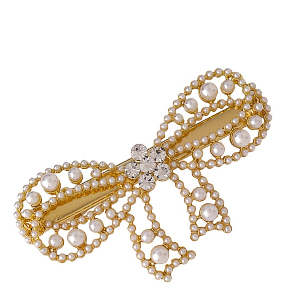 Beaupretty Large Pearl Hair Clips for Women & Girls - Elegant Bow Hair Barrettes & Fashion Hair Accessories | Perfect for Weddings, Parties & Everyday Wear