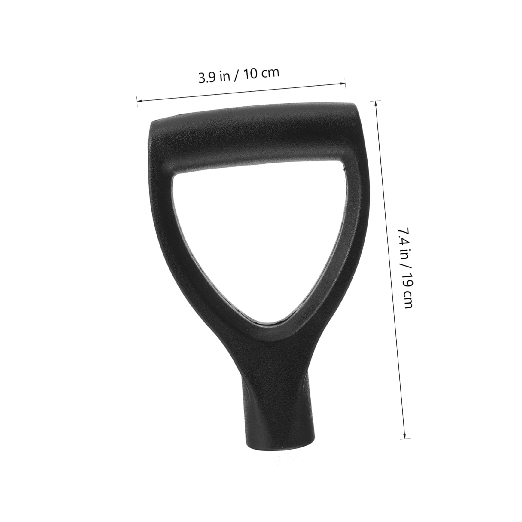 DOITOOL 1-Piece Plastic Triangle Garden Rake Replacement Handle - Durable Mango-Shaped Gardening Tool for Soil Cultivation, Ideal for Flower Beds, Vegetable Gardens & Landscaping Projects