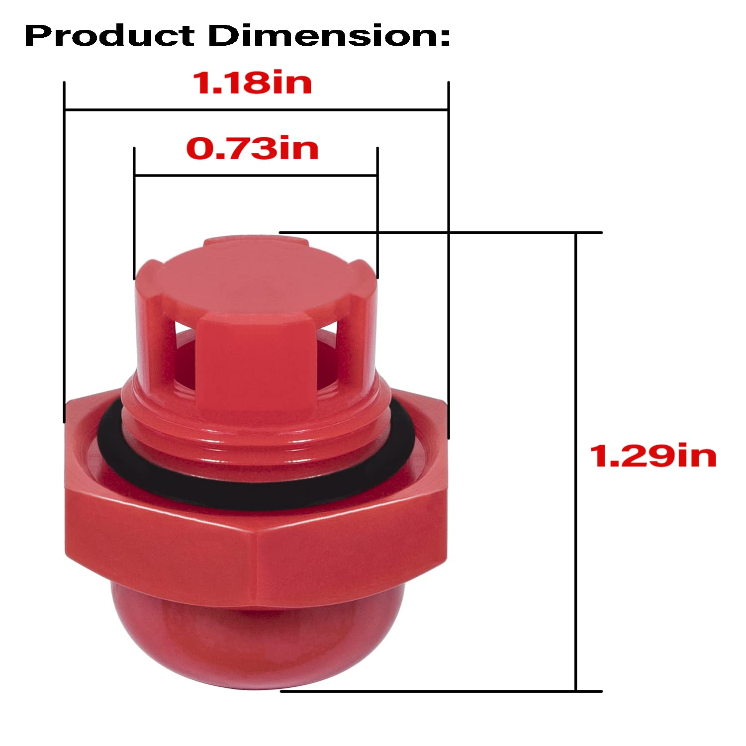 514009761 Red Oil Fill Cap - Durable Engine Oil Cap Replacement for Cars, Trucks & Motorcycles - Perfect for DIY Auto Repairs & Maintenance