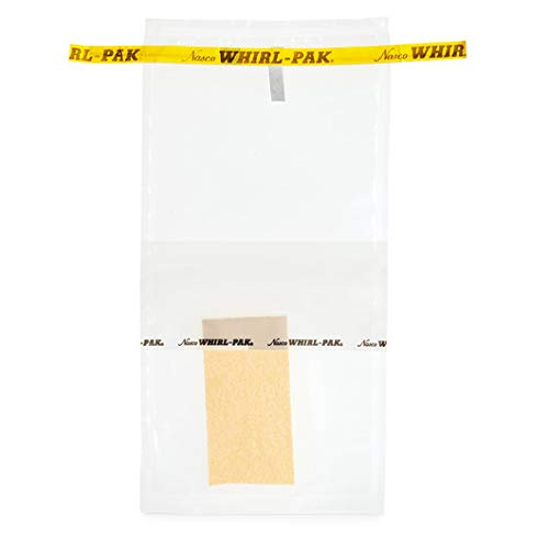 Nasco Whirl-Pak B01245 Speci-Sponge Bags - 18oz/532mL (Pack of 100) | Food Sampling, Laboratory Testing & Environmental Sample Collection