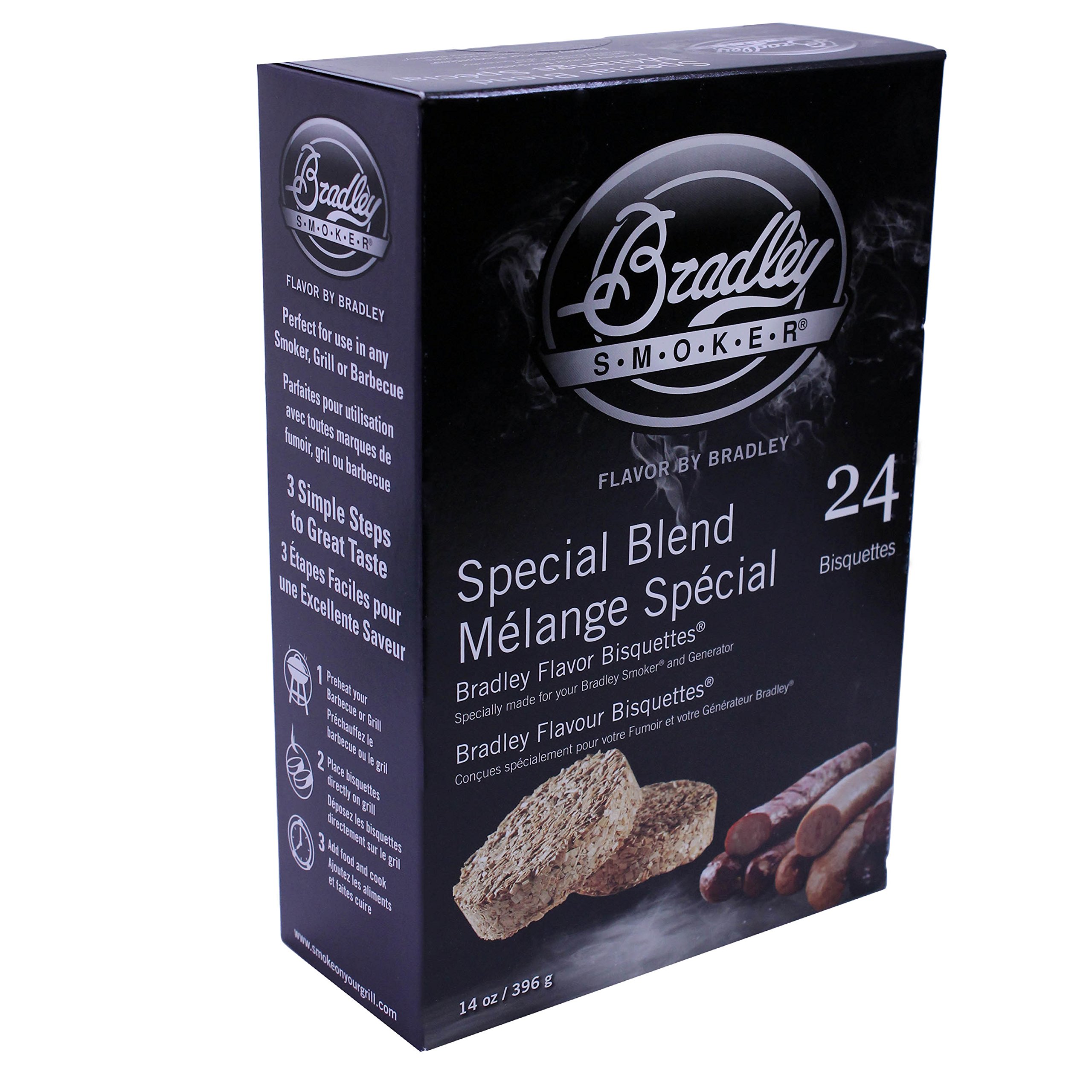 Bradley Smoker BTSB24 Flavor Bisquettes - Special Blend 24 Pack for Wood Pellet Smokers | Perfect for BBQ, Grilling & Smoking Meats | Enhance Flavor for Ribs, Brisket & Chicken