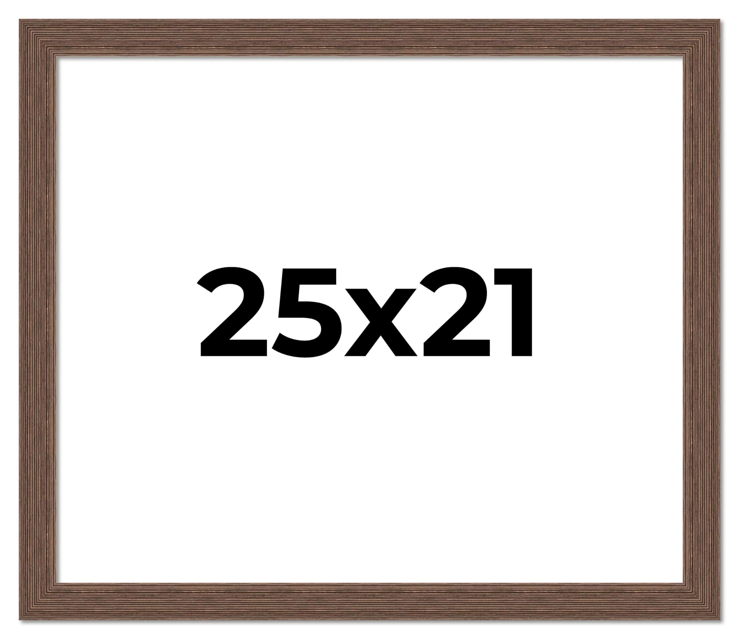 25x21 Inch Brown Distressed Barnwood Picture Frame - Rustic Farmhouse Photo Frame with UV Acrylic Shatter Guard & Acid-Free Backing | Perfect for Wall Decor, Wedding Photos, Family Portraits, and Home Office Display