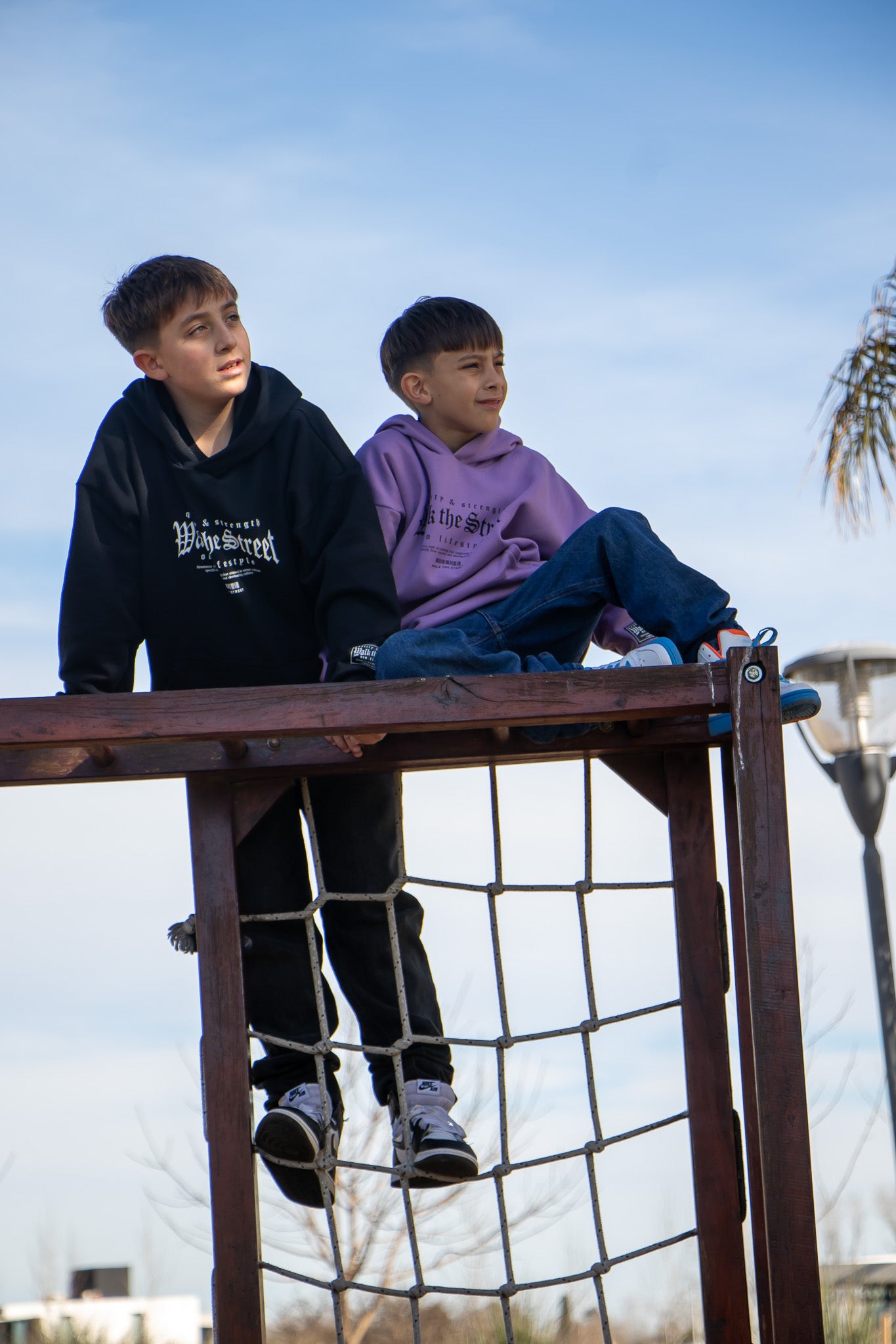 Gothic Wave Black Hoodie for Kids - Trendy Unisex Pullover for Boys & Girls - Perfect for School, Outings, and Casual Wear