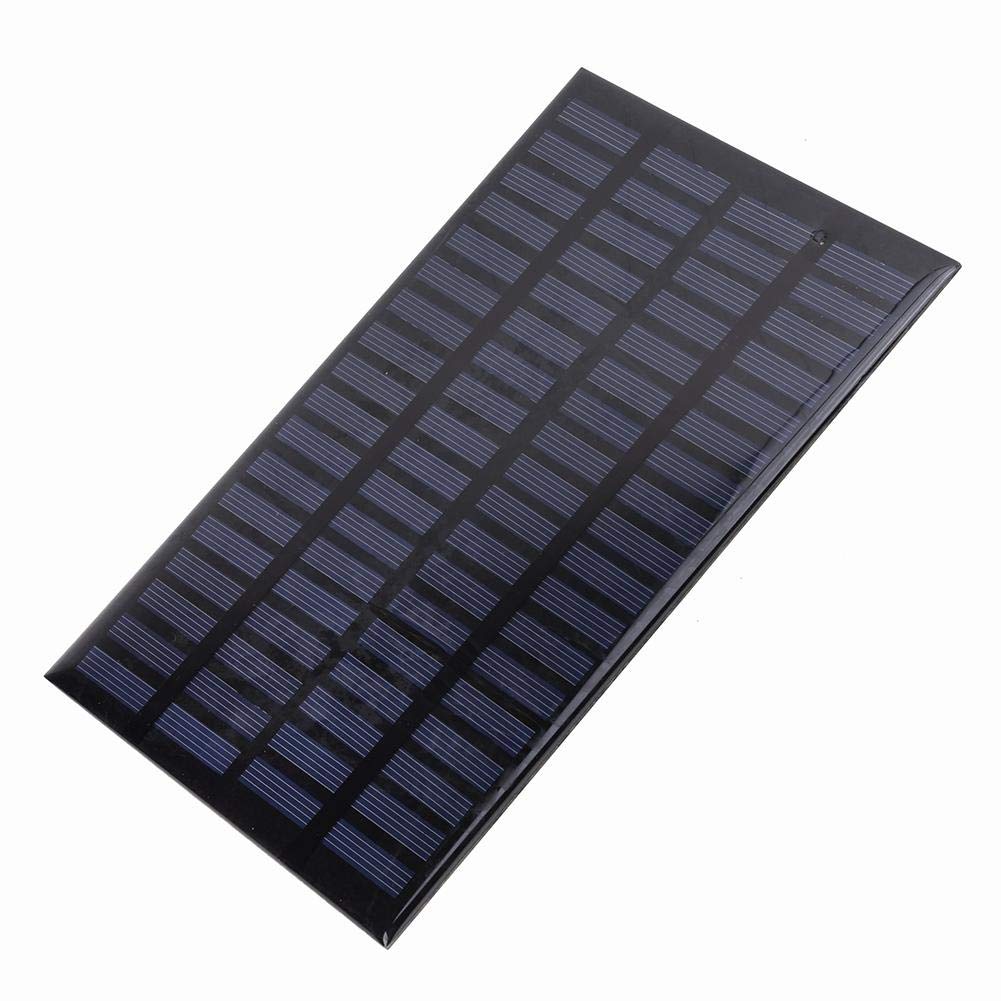 2.5W 18V Portable Polycrystalline Solar Panel - DIY Solar Charger for Outdoor Camping, Hiking, RV & Emergency Power Supply - Black