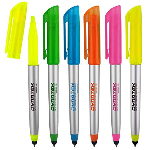 250 Pack Bulk Personalized Pens with Highlighter & Stylus - 3-in-1 Combo (Ballpoint Pen, Highlighter, Stylus) - Custom Business Name, Logo or Gift Message - Pink - Perfect for Office, School, Promotions & Corporate Gifts