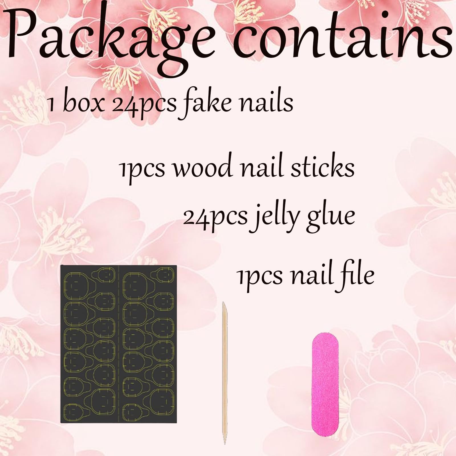 24Pcs Colorful Press on Medium Almond Fake Nails with Stained Glass Flower Designs - Gothic Acrylic False Nails Glossy Full Cover - DIY Artificial Stick on Nails for Women & Girls - Perfect for Parties, Weddings, Halloween & Daily Wear