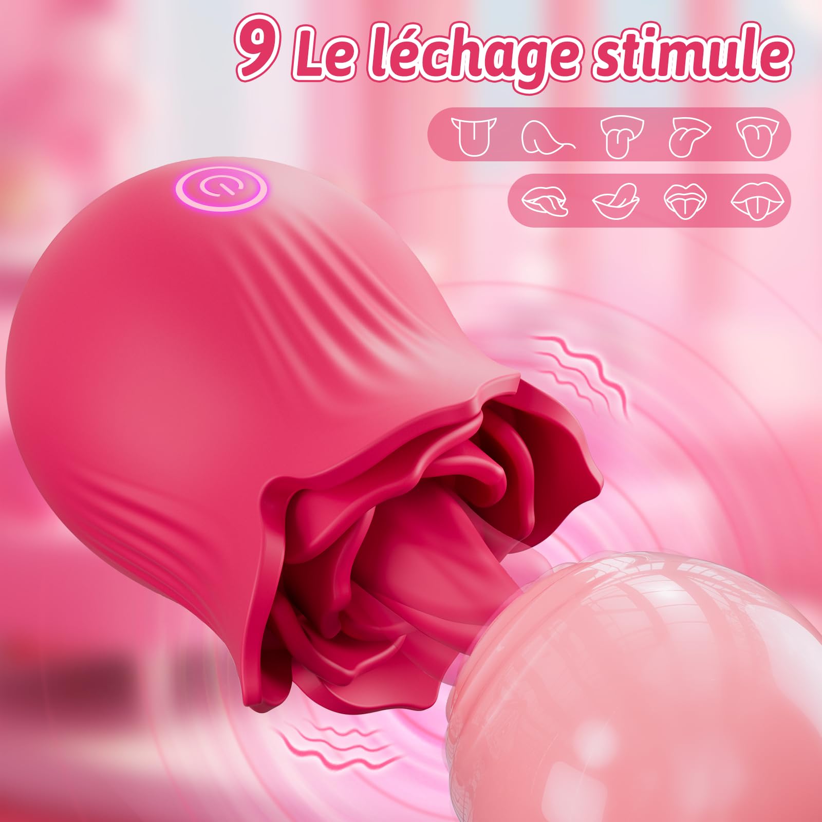 Clitoral Vibrator for Women - 9 Licking & Vibration Modes, Waterproof IPX7 Adult Sex Toy for Couples - Perfect for Solo Play, Foreplay, and Enhancing Intimacy in the Bedroom