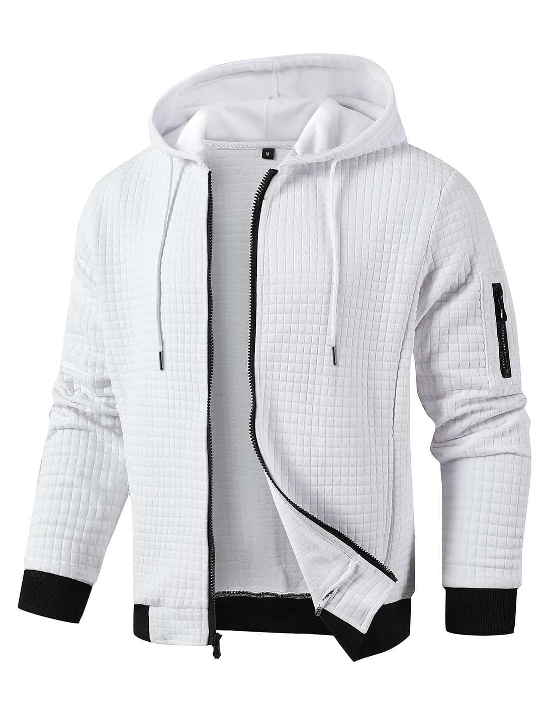 Men's Lightweight Hoodie Full Zip Sweatshirt - Casual Jacket Coat for Outdoor Activities, Gym & Lounge Wear