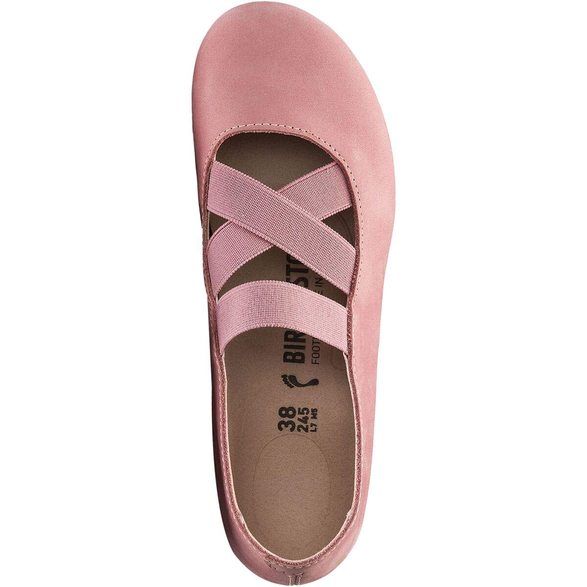Birkenstock Women's Santa Ana Sandals Size 40 Narrow - Soft Nubuck Leather in Old Rose | Comfortable Footbed for Walking, Travel & Casual Wear