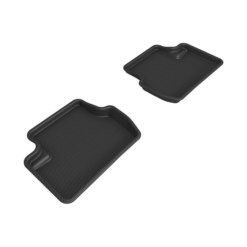 3D MAXpider Kagu Custom Fit 2nd Row Floor Mats for 2020-2021 Tesla Model S - Premium All-Weather Protection & Non-Slip Design - Perfect for Road Trips, Daily Commutes & Family Travel