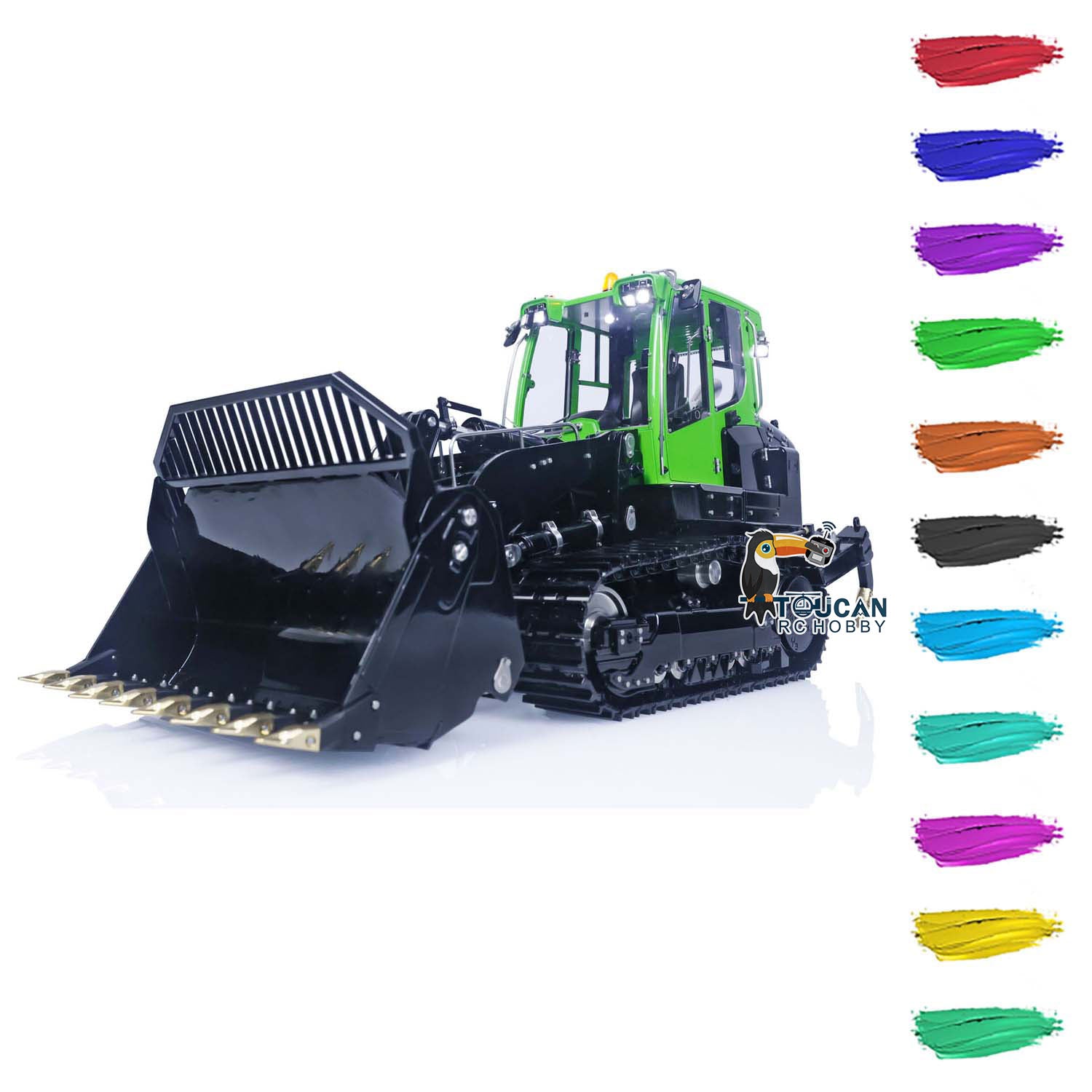 LESU 1/14 Scale Metal RC Hydraulic Loader 636 Remote Control Tracked Car with PL18EV Lite Light & Sound System, ESC Servo - Construction Simulation, Off-Road Adventure, Kids & Adults Hobby Toy