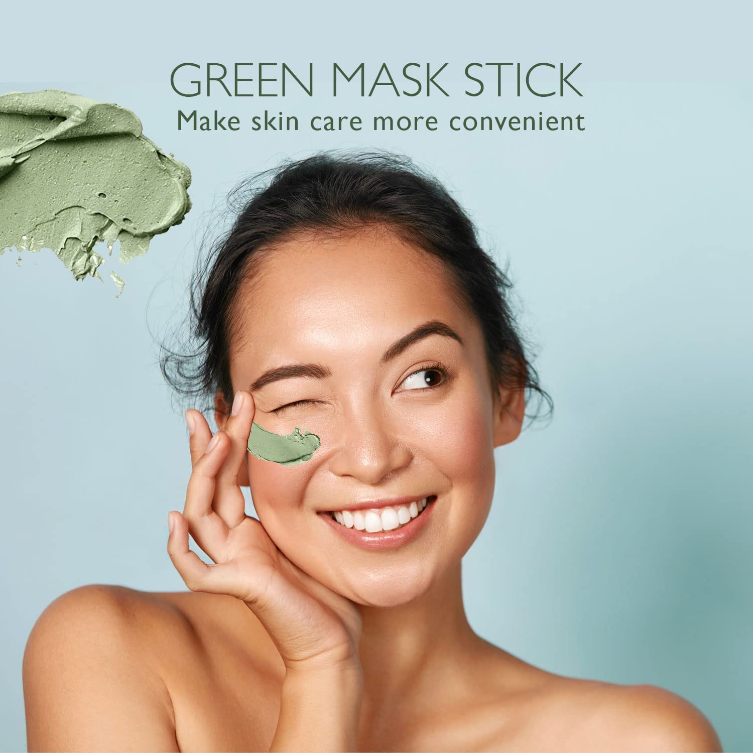 Green Tea Cleansing Mask Stick for Face - Blackhead & Whitehead Remover, Oil Control & Anti-Acne Treatment - Natural Green Mask Stick for Men & Women | Perfect for Daily Skincare Routine & Deep Pore Cleansing
