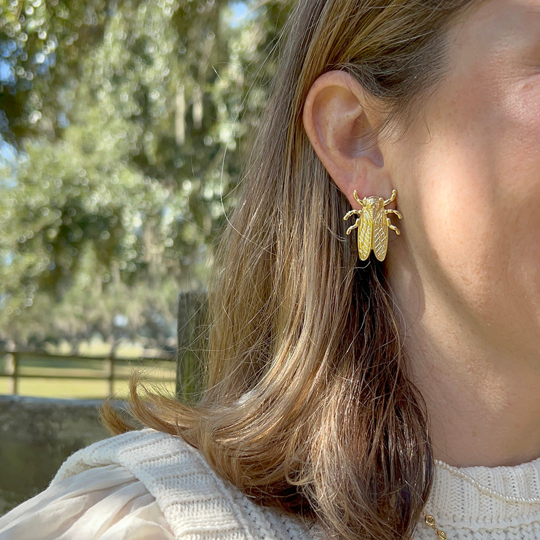 Goldbug Collection Stayin' Alive Post Earrings - Trendy Gold-Tone Stud Earrings for Women, Perfect for Parties, Date Nights & Everyday Wear