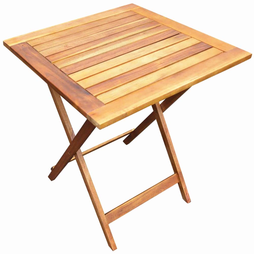 3-Piece Acacia Wood Bistro Table Set for Outdoor Patio - Solid Wood Dining Furniture Without Cushions - Perfect for Garden, Balcony, and Backyard Relaxation
