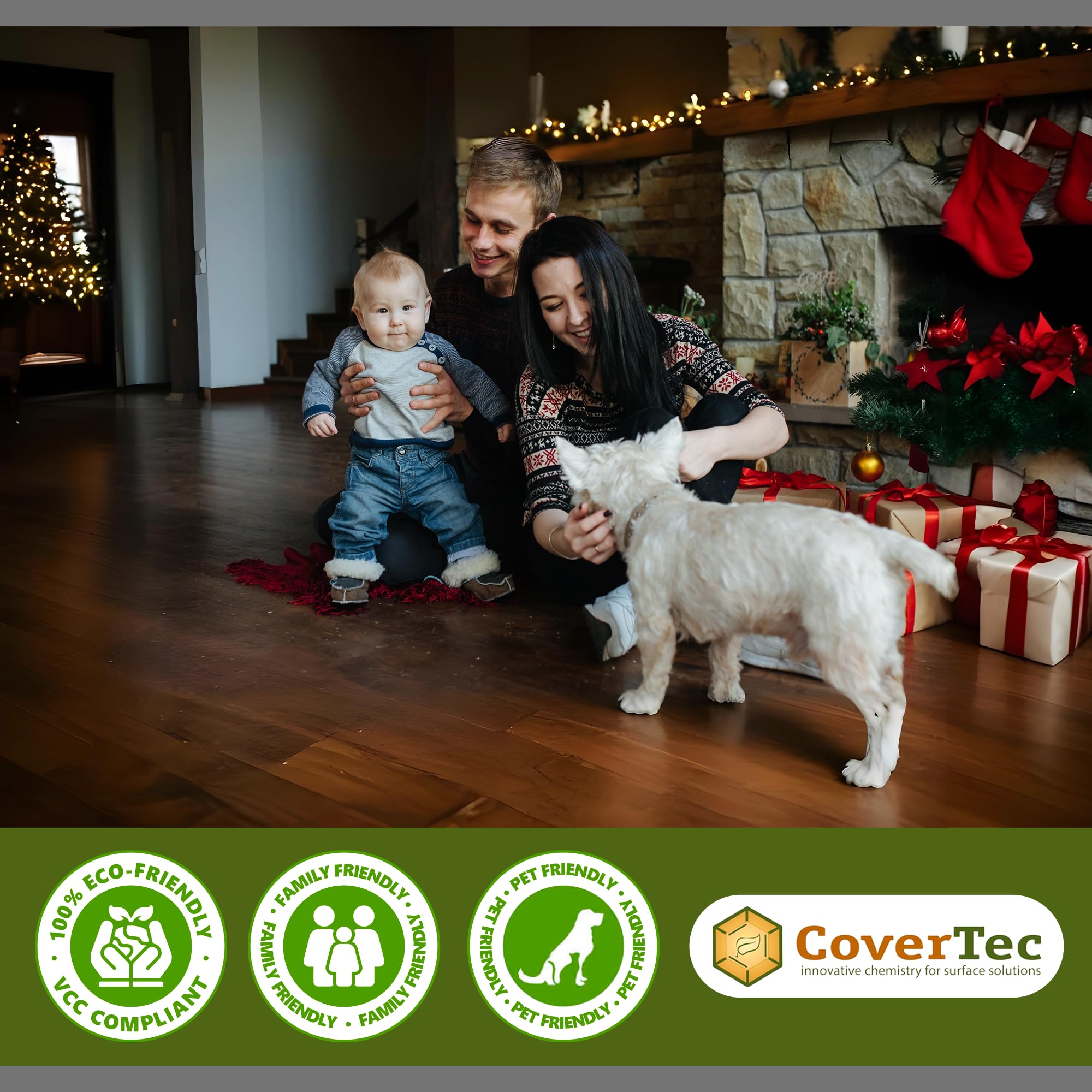 VinylGuard® WB Polyurethane Gloss Vinyl Floor Sealer - Professional Grade 2-Part Kit (1 Gallon) for LVT Tile, Terrazzo & Rubber Floors - Perfect for High-Traffic Commercial Spaces & Home Floor Protection