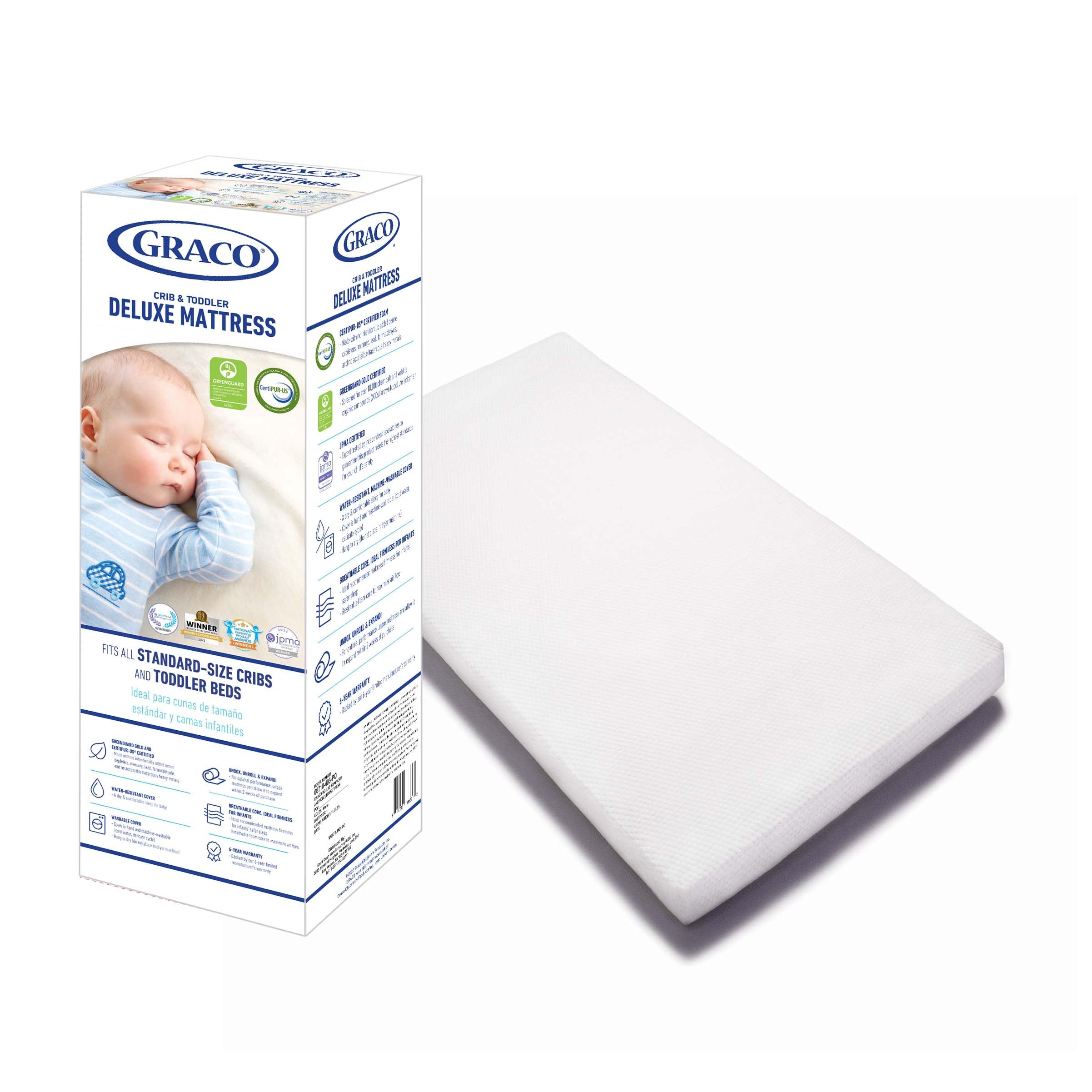 Graco Wilfred Convertible Baby Crib & Mattress Set - GREENGUARD Gold Certified White Nursery Crib with Included Mattress | Safe & Durable for Newborns & Toddlers | Perfect for Nursery, Daycare & Guest Rooms
