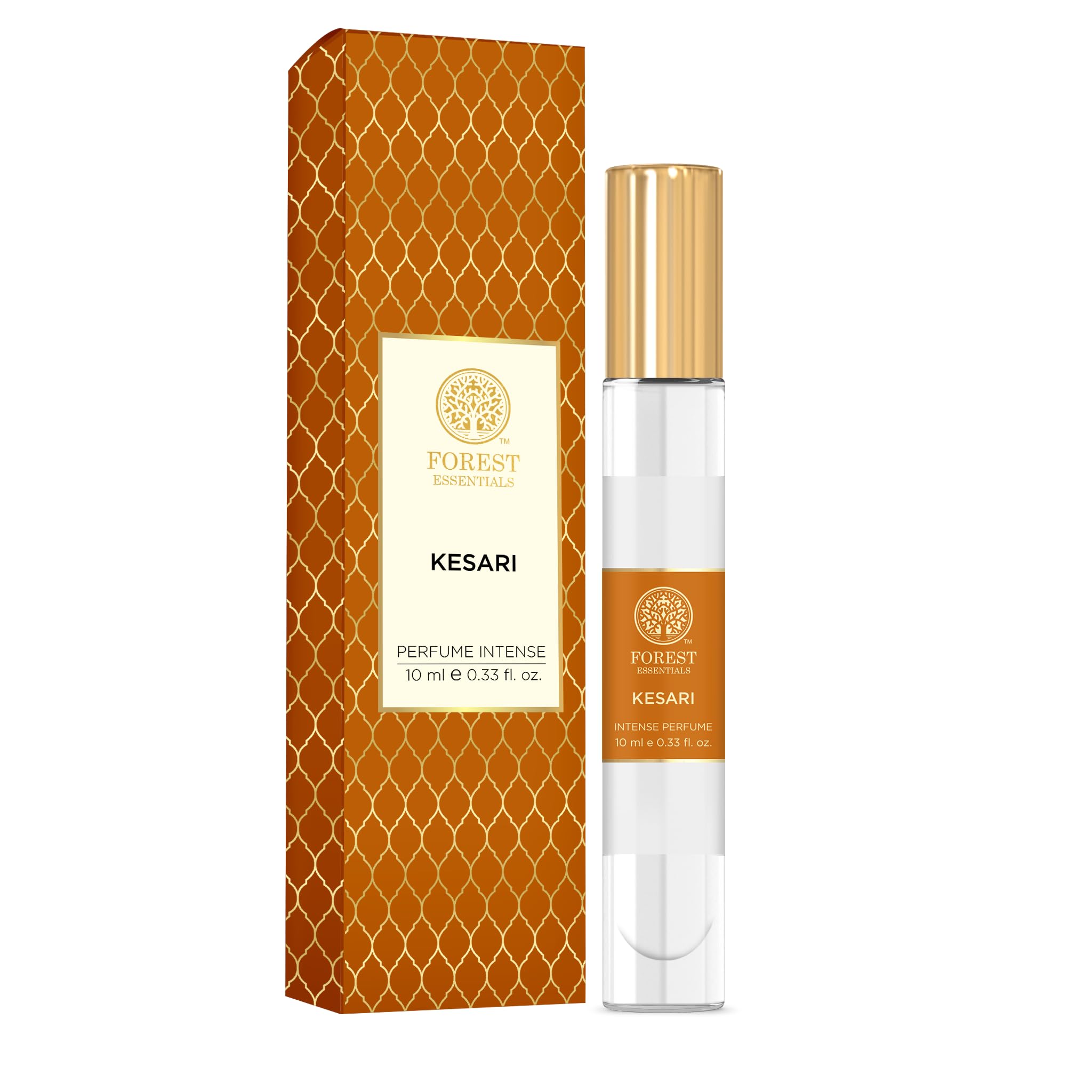 Forest Essentials Intense Perfume Lime Saffron Oudh - Long Lasting Natural Luxury Fragrance for Women & Men | 10ml Liquid Perfume Oil | Perfect for Date Nights, Special Occasions & Daily Wear