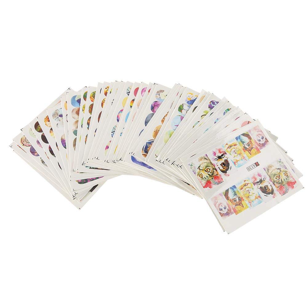 50 Sheets Nail Art Stickers for Manicure & Pedicure - Cute Animal Dog Cat Water Transfer Decals, Easter Nail Stickers for Women & Girls | Perfect for DIY Nail Art, Parties, Gifts & Special Occasions