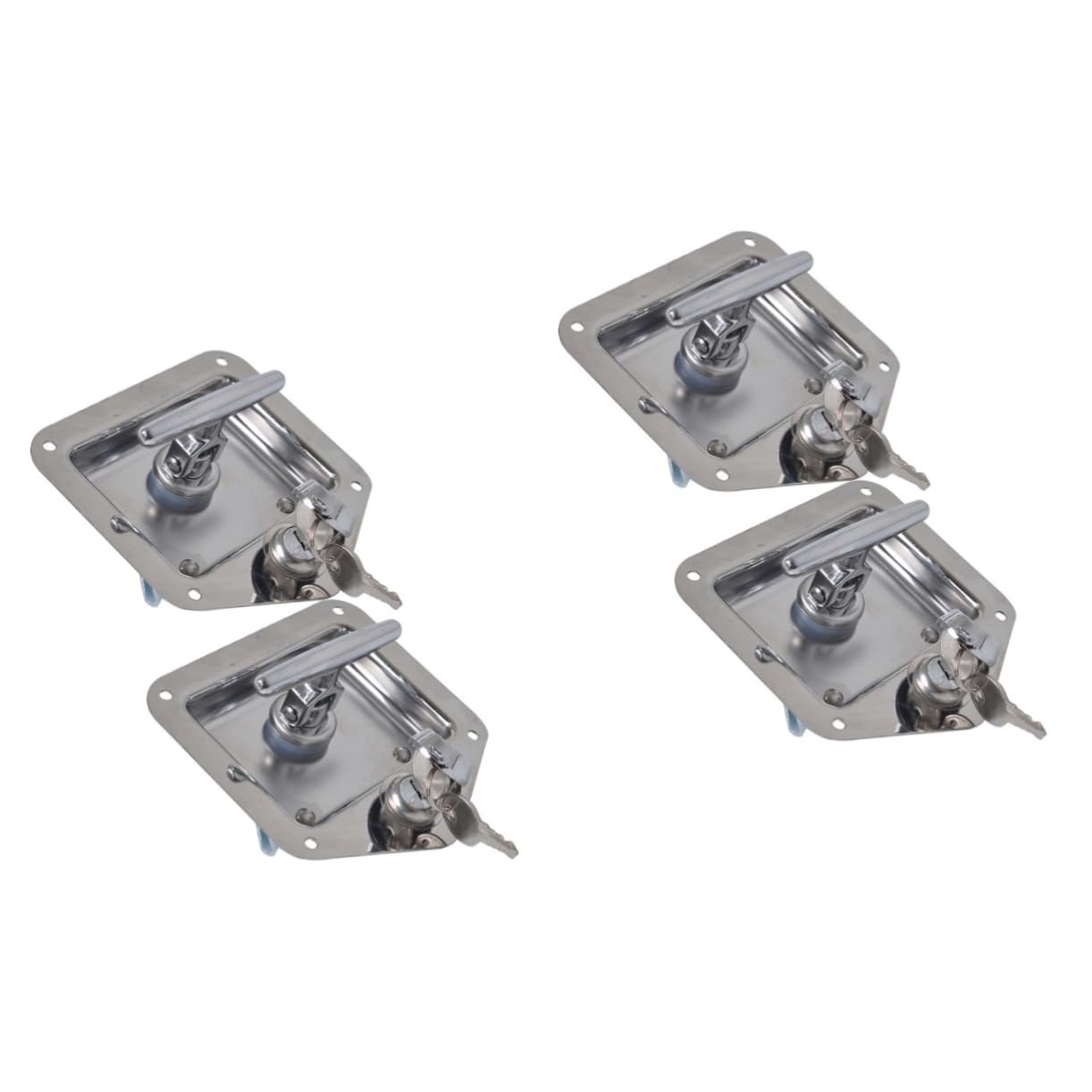 4-Piece Anti-Theft Brass Car Switch Paddle Locks - Secure Trailer Hook Lock for Trucks & Trailers | Heavy-Duty Vehicle Security Accessories for Parking & Travel Protection