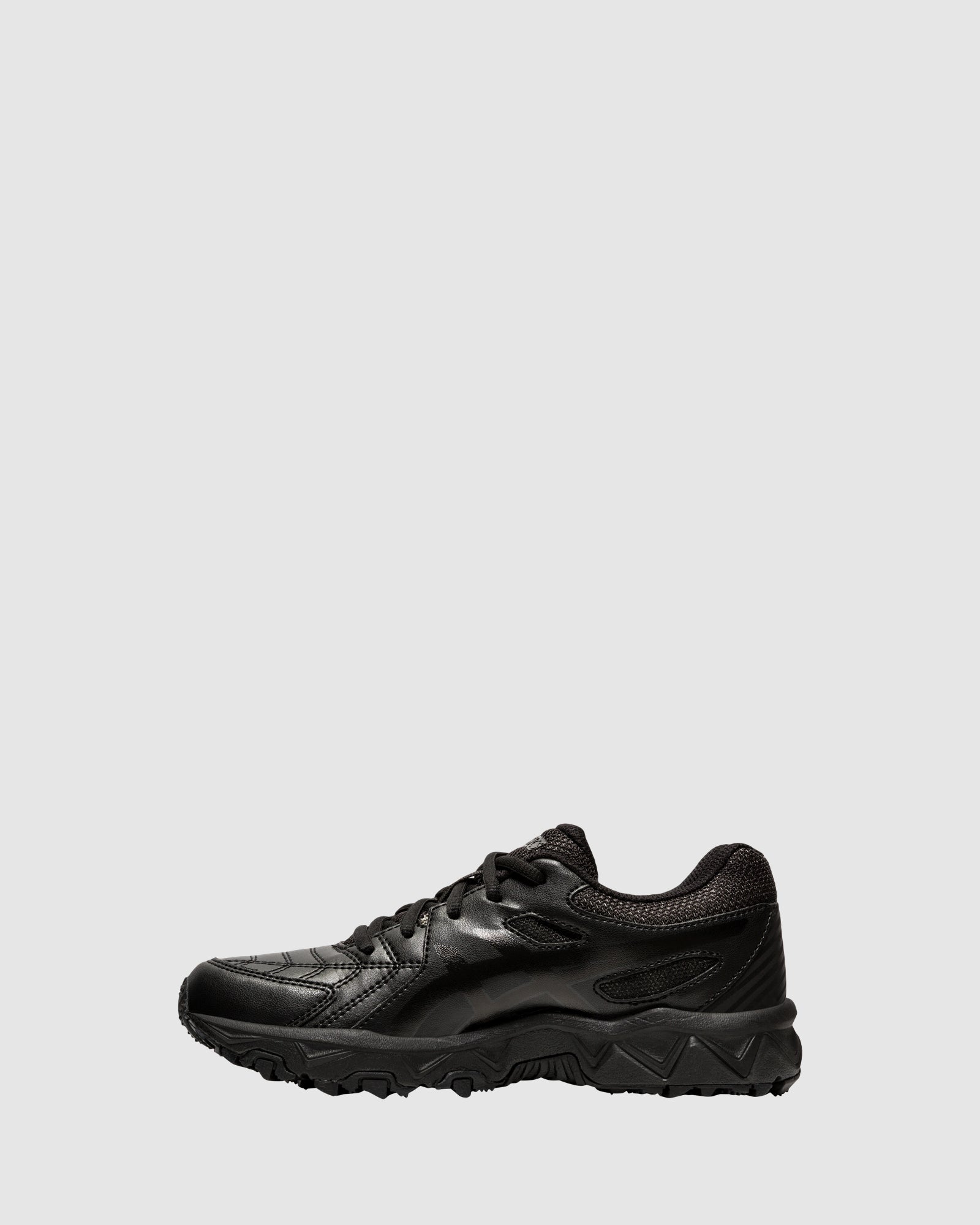 GEL Trigger 12 TX Grade School Basketball Shoes - Black/Black - Lightweight & Durable for Indoor/Outdoor Court Play