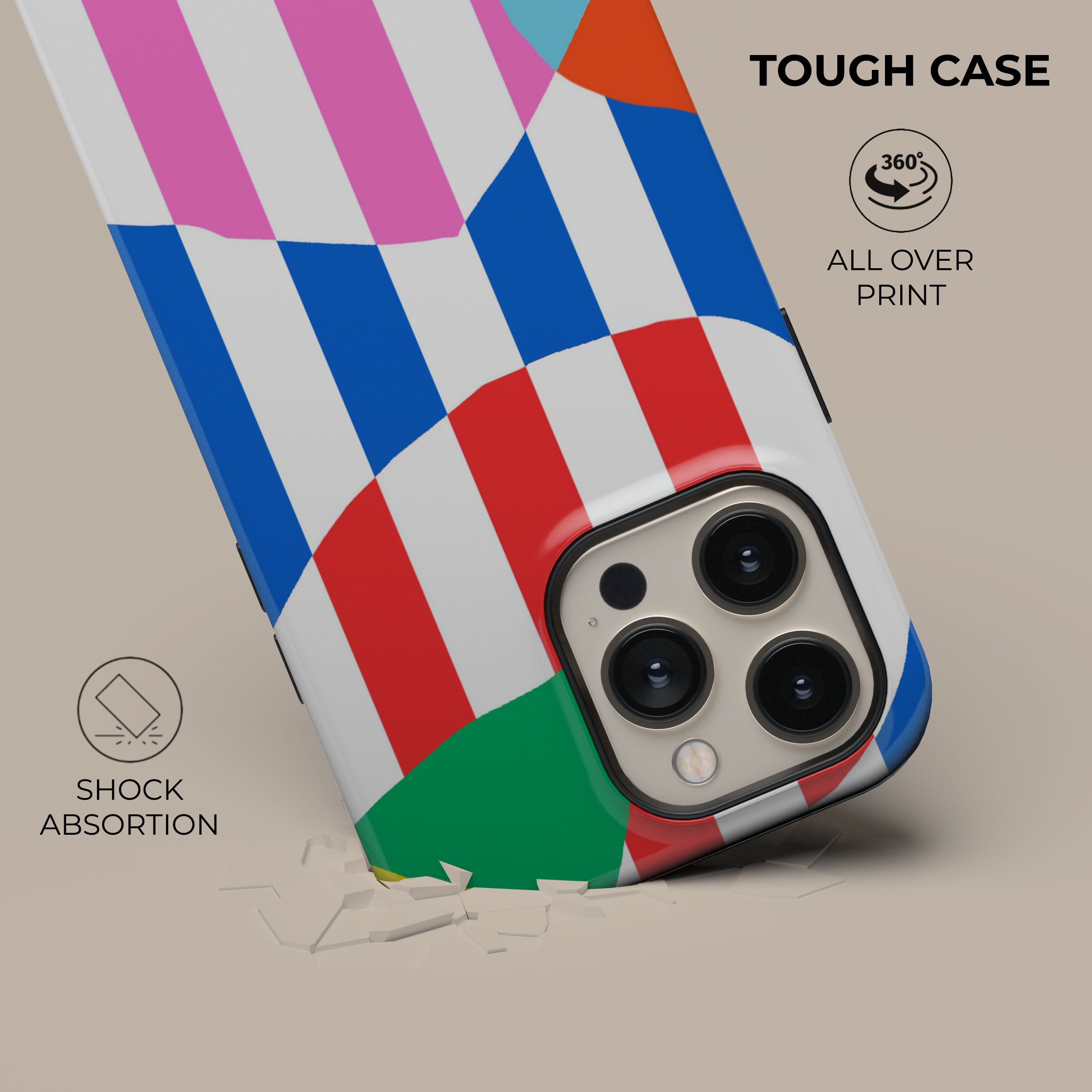 Stripped Symphony Phone Case - Trendy Protective Cover for iPhone & Samsung | Perfect for Daily Use, Travel & Outdoor Activities