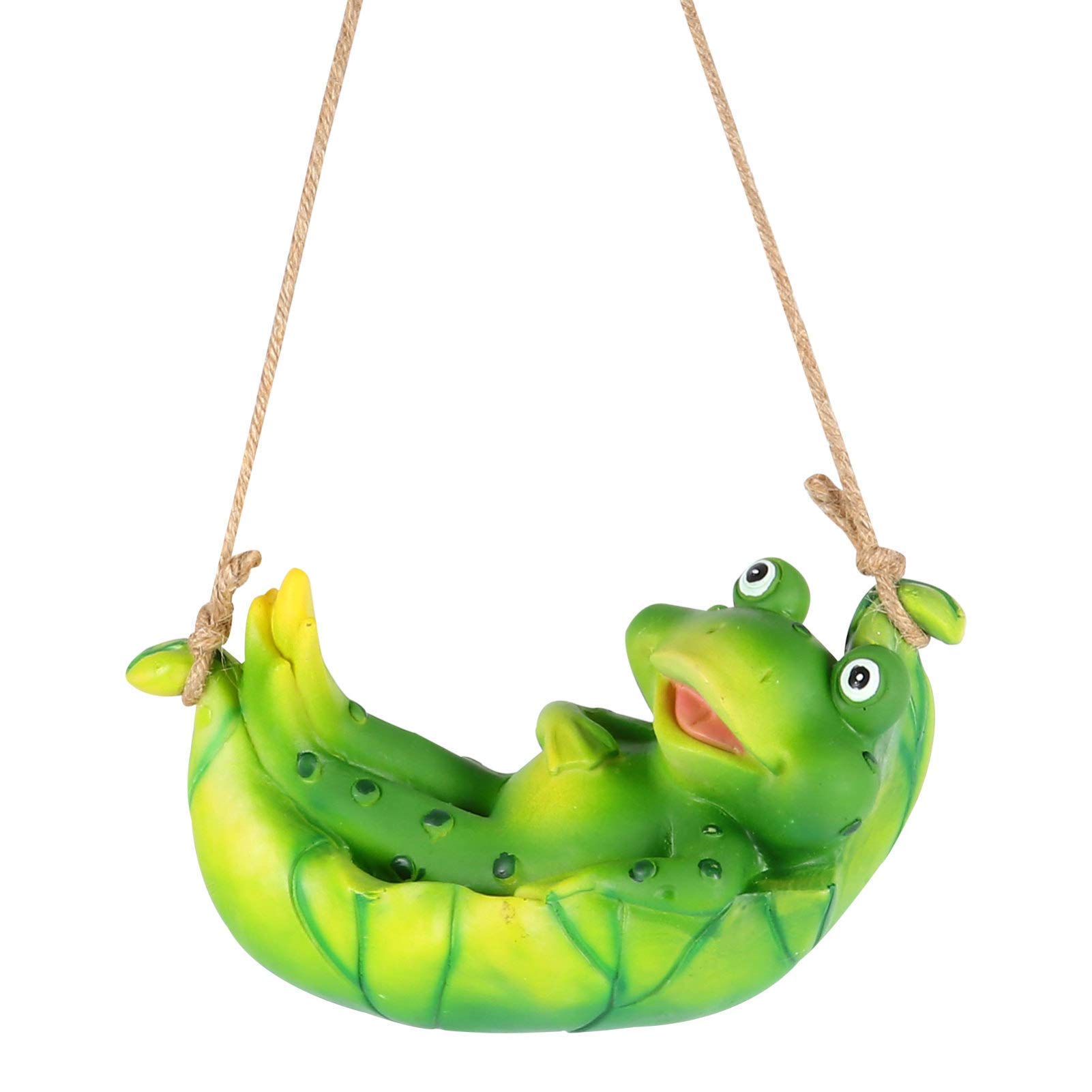 Resin Hanging Frog Figurine - Outdoor Garden Decor, Patio Lawn Ornament, Animal Statue for Yard & Home Decoration | Perfect for Porch, Balcony, and Backyard Décor