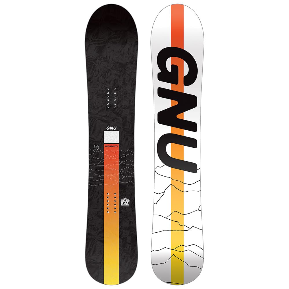 Gnu Antigravity Men's Snowboard - All-Mountain Freestyle Snowboard for Powder & Park Riding | Perfect for Backcountry & Resort Adventures