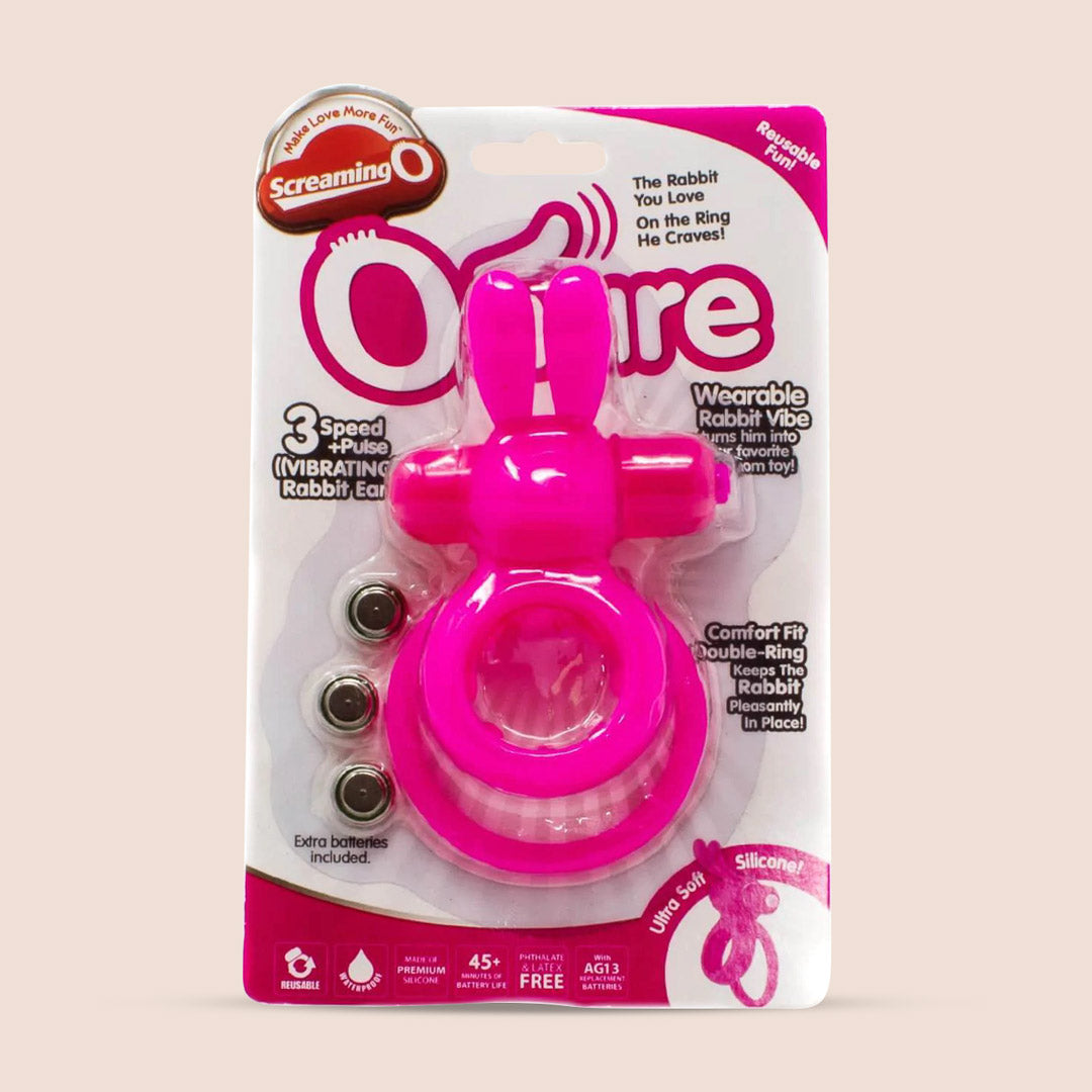 Screaming O Ohare® Rabbit Vibrating Cock Ring - Powerful Stimulation for Couples & Solo Play - Enhance Intimacy & Pleasure in the Bedroom