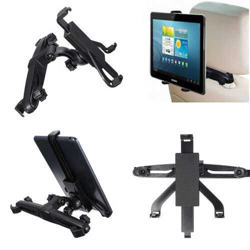 Adjustable Car Headrest Mount Holder for iPad Tablet - Secure Back Seat Stand for Kids Watching Movies on Road Trips