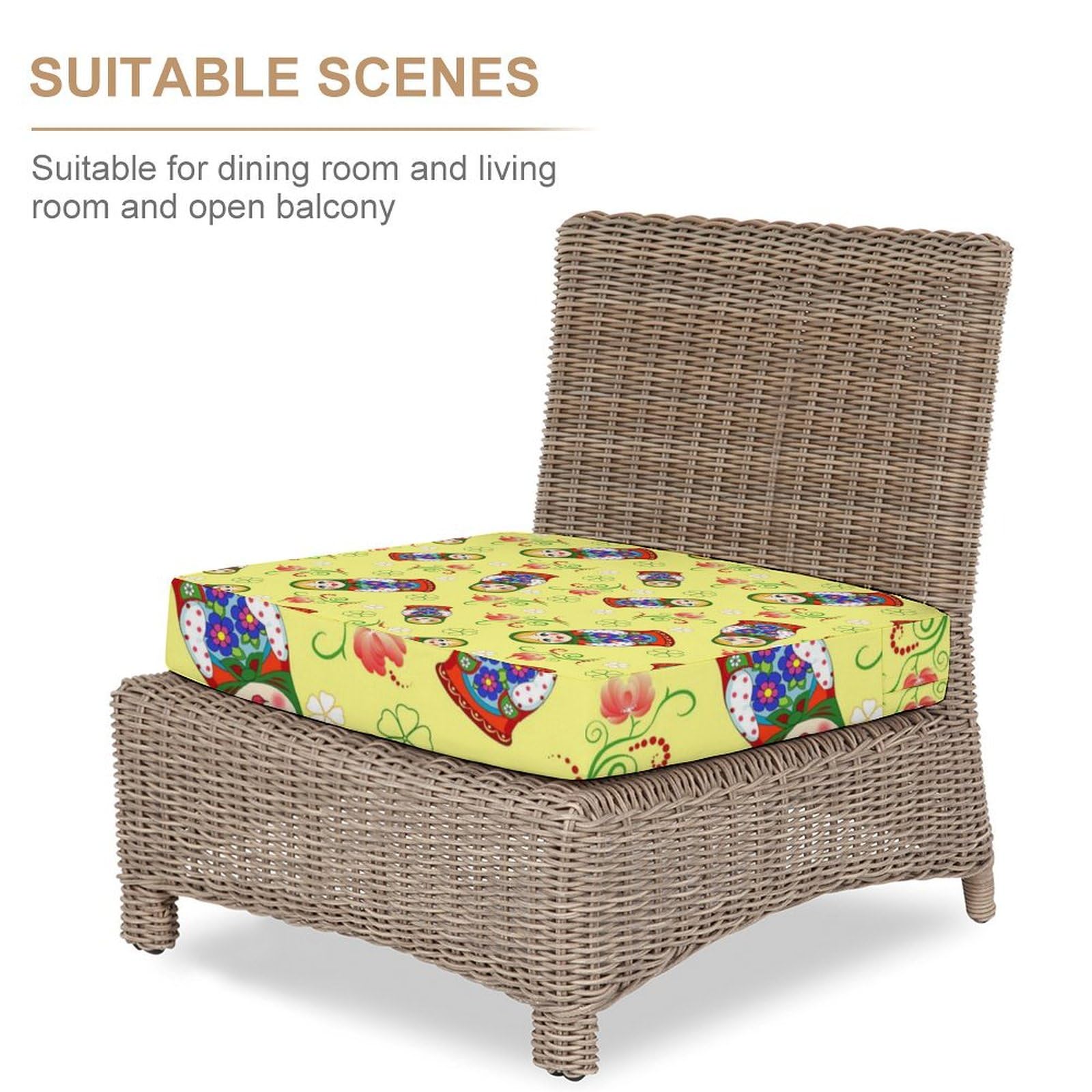 Russian Nesting Doll Printed Sofa Cushion Covers - Washable Slipcovers for Living Room Decor, Home Decor & Gift Ideas