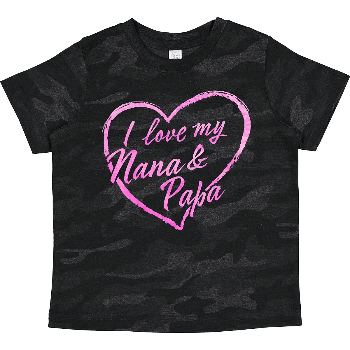 I Love My Nana and Papa Pink Chalk Heart Toddler T-Shirt - Cute Grandparent Gift for Toddlers & Kids - Perfect for Family Reunions, Grandparents Day & Special Occasions