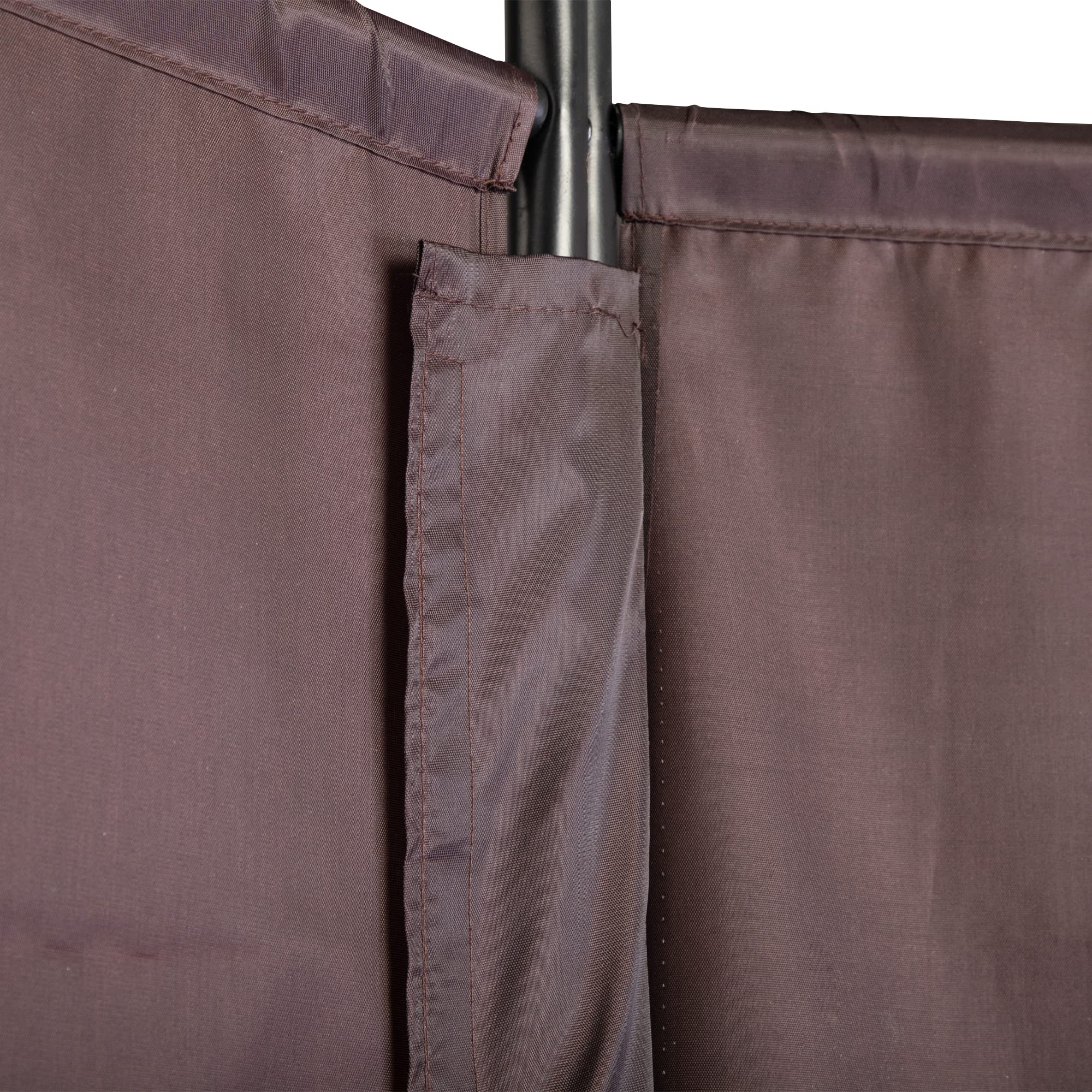 3 Panel Room Divider Screen - Folding Privacy Partition for Home & Office with Oxford Fabric & Iron Metal Frame (Red Brown) - Perfect for Creating Private Spaces in Living Rooms, Bedrooms, or Workspaces