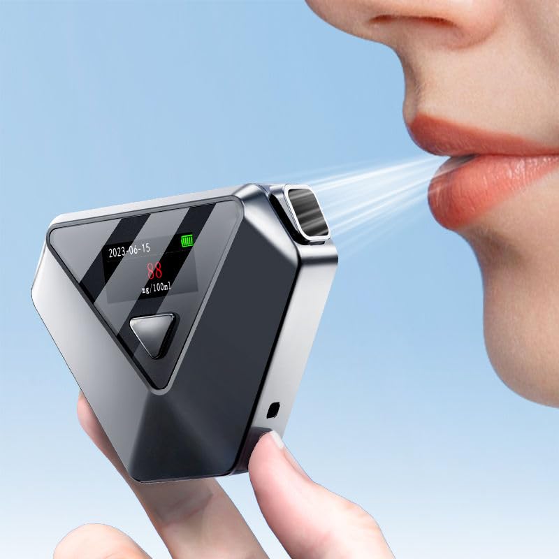 ZBK Professional Breathalyzer - Accurate Alcohol Tester with LCD Color Screen, USB-C Rechargeable Keychain Breath Alcohol Detector | Portable for Personal Use, Workplace Safety & DUI Prevention