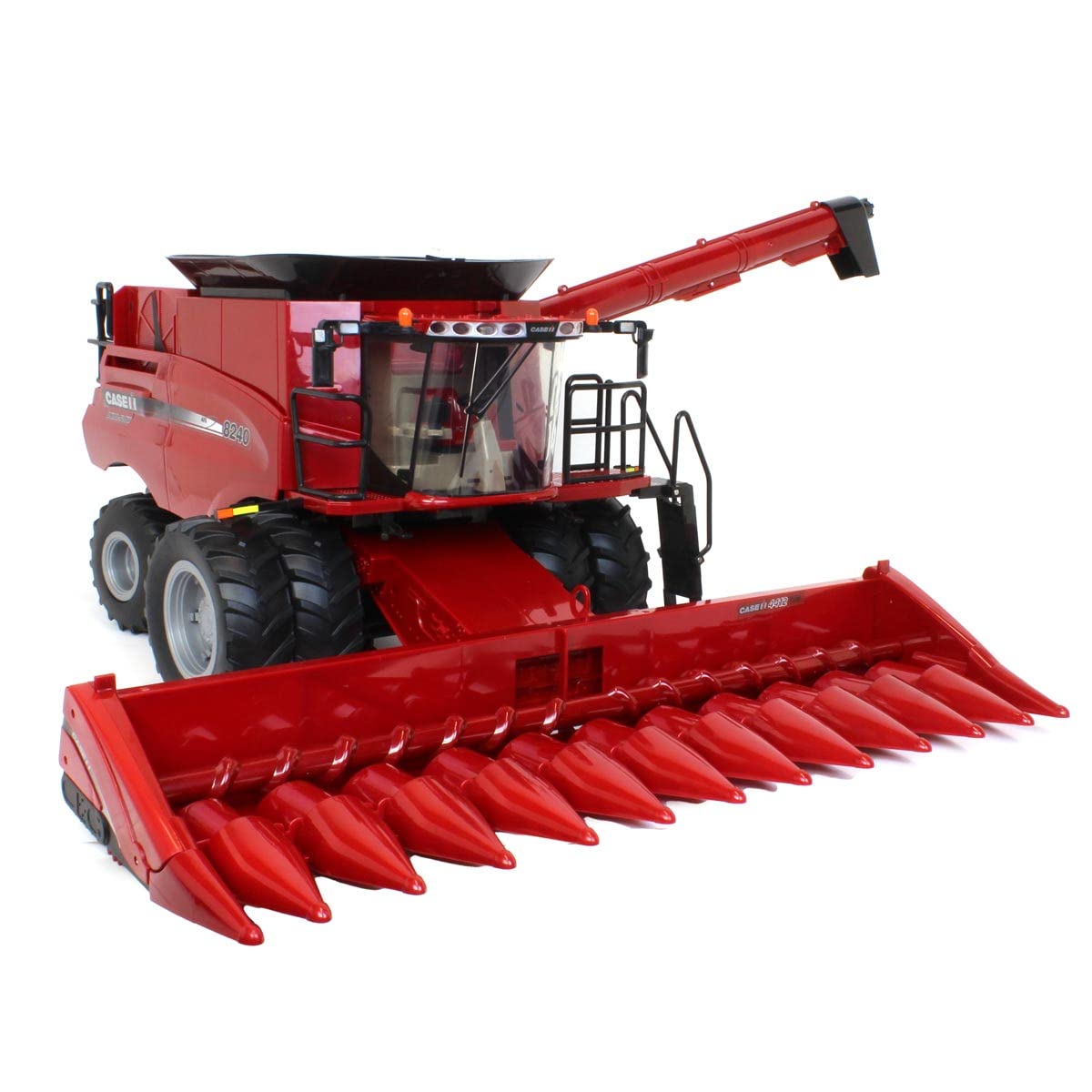 ERTL 1/16 Scale Case IH 8240 Combine Harvester Toy with Detachable Grain Head & Corn Head Set #47391 - Perfect for Farm Toy Collectors, Display, and Agricultural Education