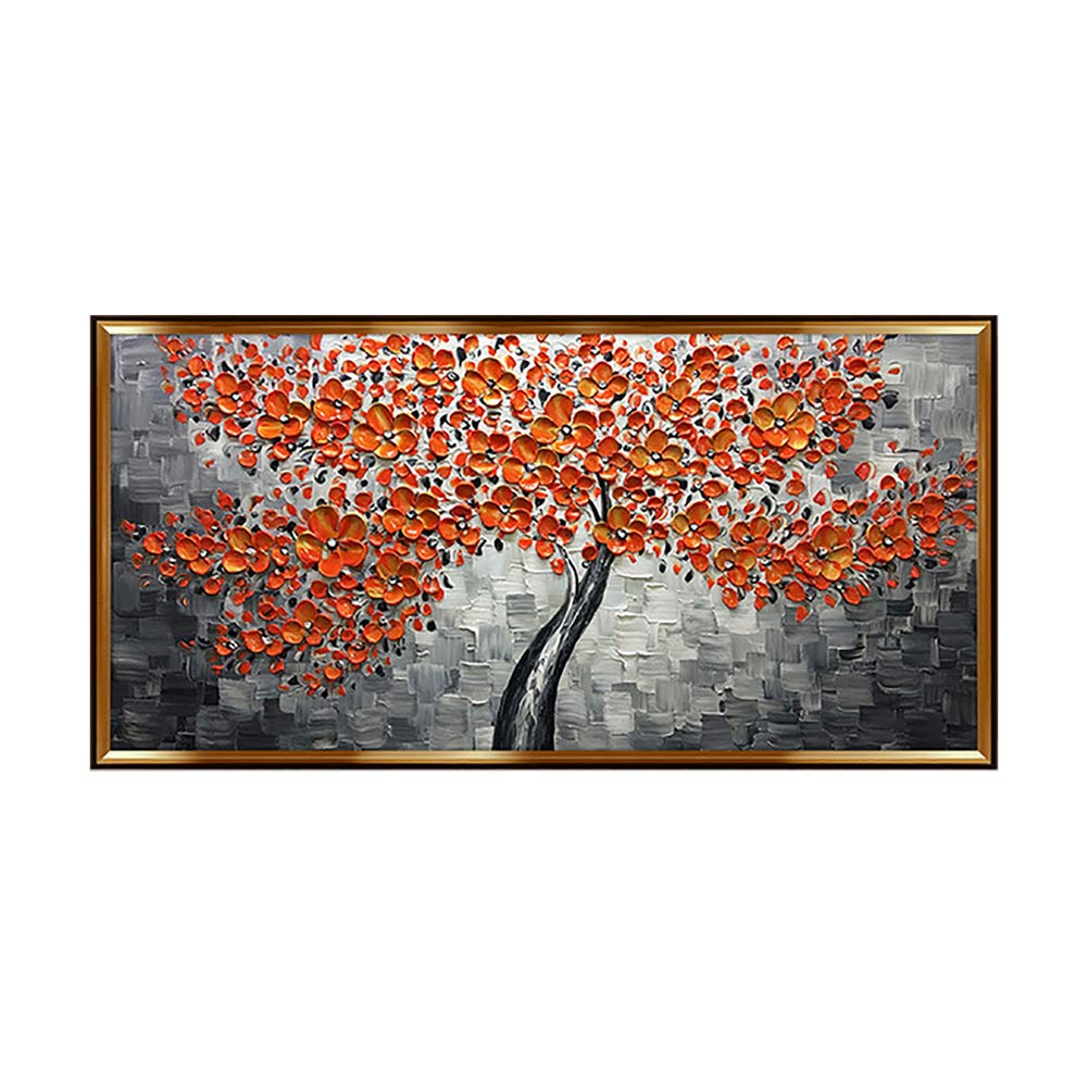 HHBB 100% Handmade Abstract Oil Painting on Canvas - 31x55 Inch Wall Art Decor, Thick Brushstroke Hand Painted Artwork for Living Room, Bedroom & Office (Unframed)
