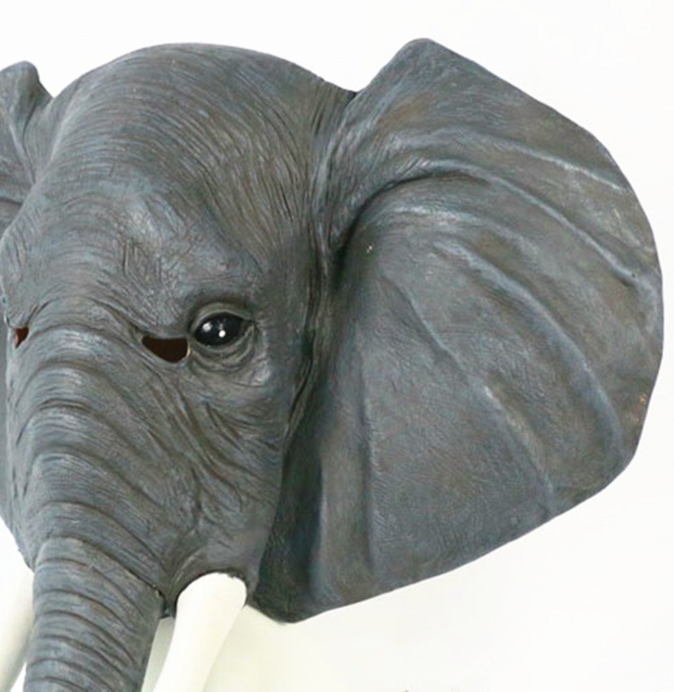 Gmasking Realistic Elephant Head Mask - Upgraded Version for Halloween Costume, Cosplay, Party Decorations & Photo Props - Perfect for Halloween Parties, Cosplay Events & Themed Decorations