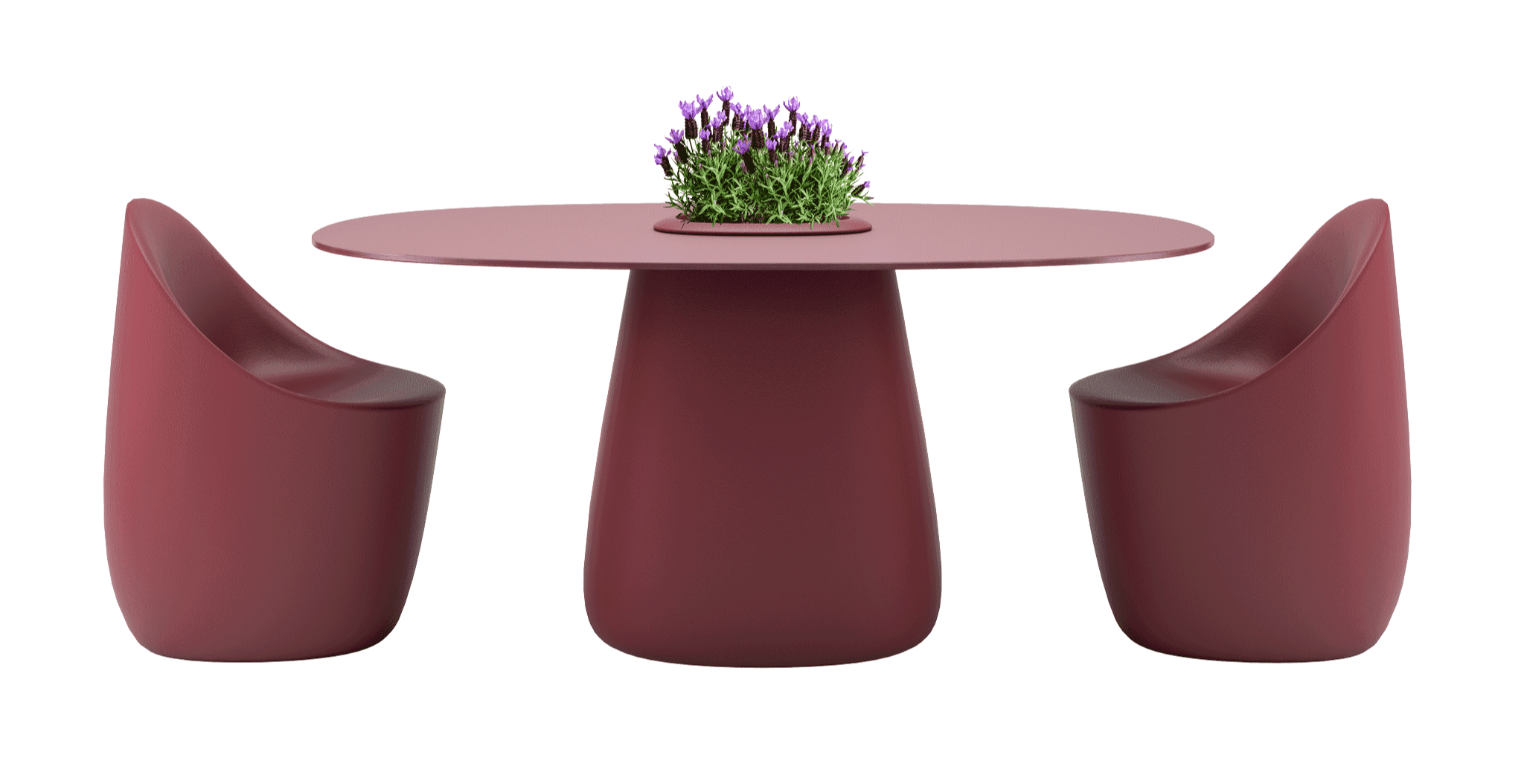 Qeeboo Cobble Dining Table with Durable HPL Top - Modern Round Kitchen Table for Small Spaces, Dining Rooms & Breakfast Nooks