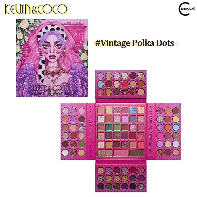 Kevin&Coco 105 Color Eyeshadow Palette - Highly Pigmented, Long Lasting Makeup for Professional & Everyday Use | Perfect for Parties, Weddings & Special Occasions