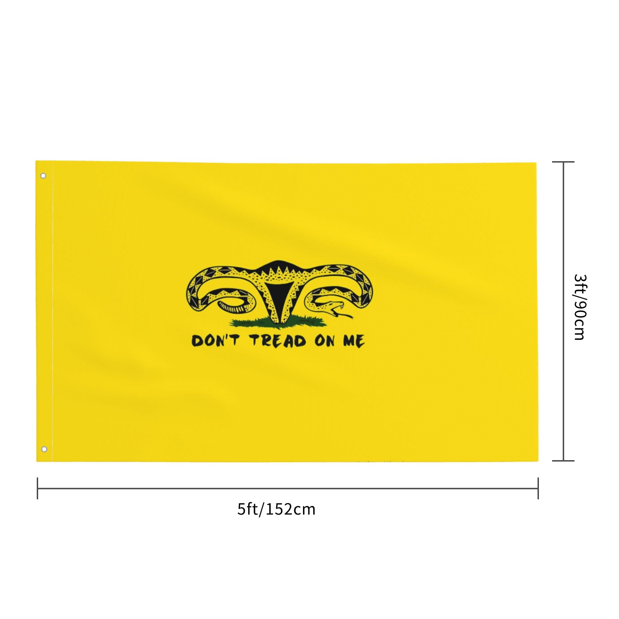 Don't Tread On My Uterus Pro Choice Feminist Flag - 3x5 Ft Women's Rights Banner with Grommets - Durable Polyester Outdoor Decoration for Protests, Rallies & Home Display