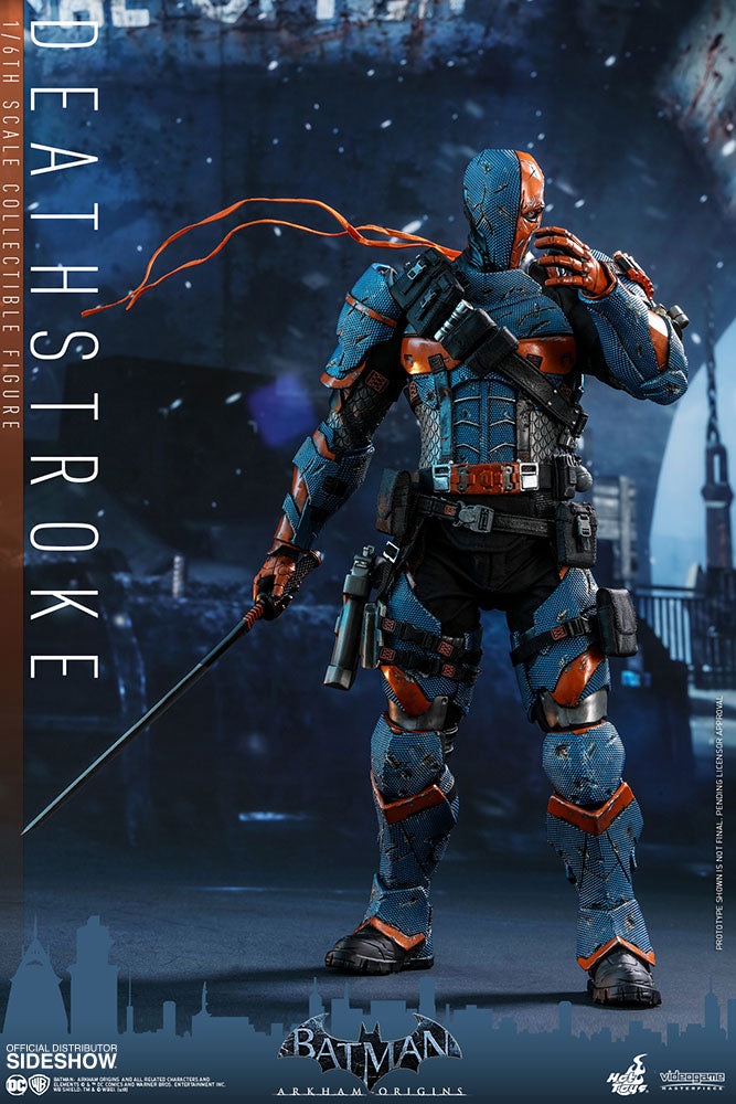 Hot Toys DC Comics Batman Arkham Origins Deathstroke 1/6 Scale Collectible Action Figure - Perfect for Display, Gifts & Comic Book Fans