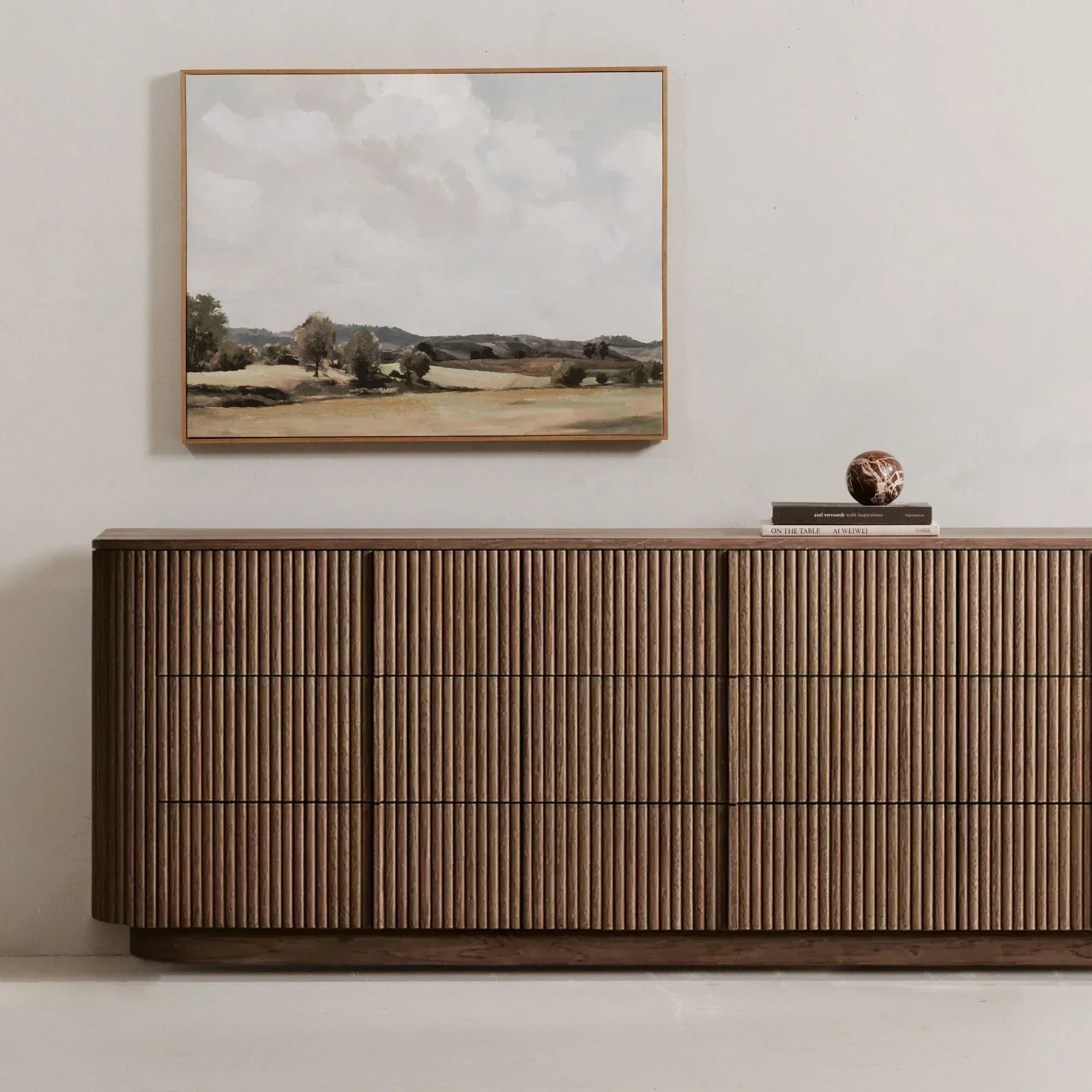 Mulholland Modern 9-Drawer Sideboard Dresser - Stylish Storage Solution for Living Room, Bedroom & Entryway